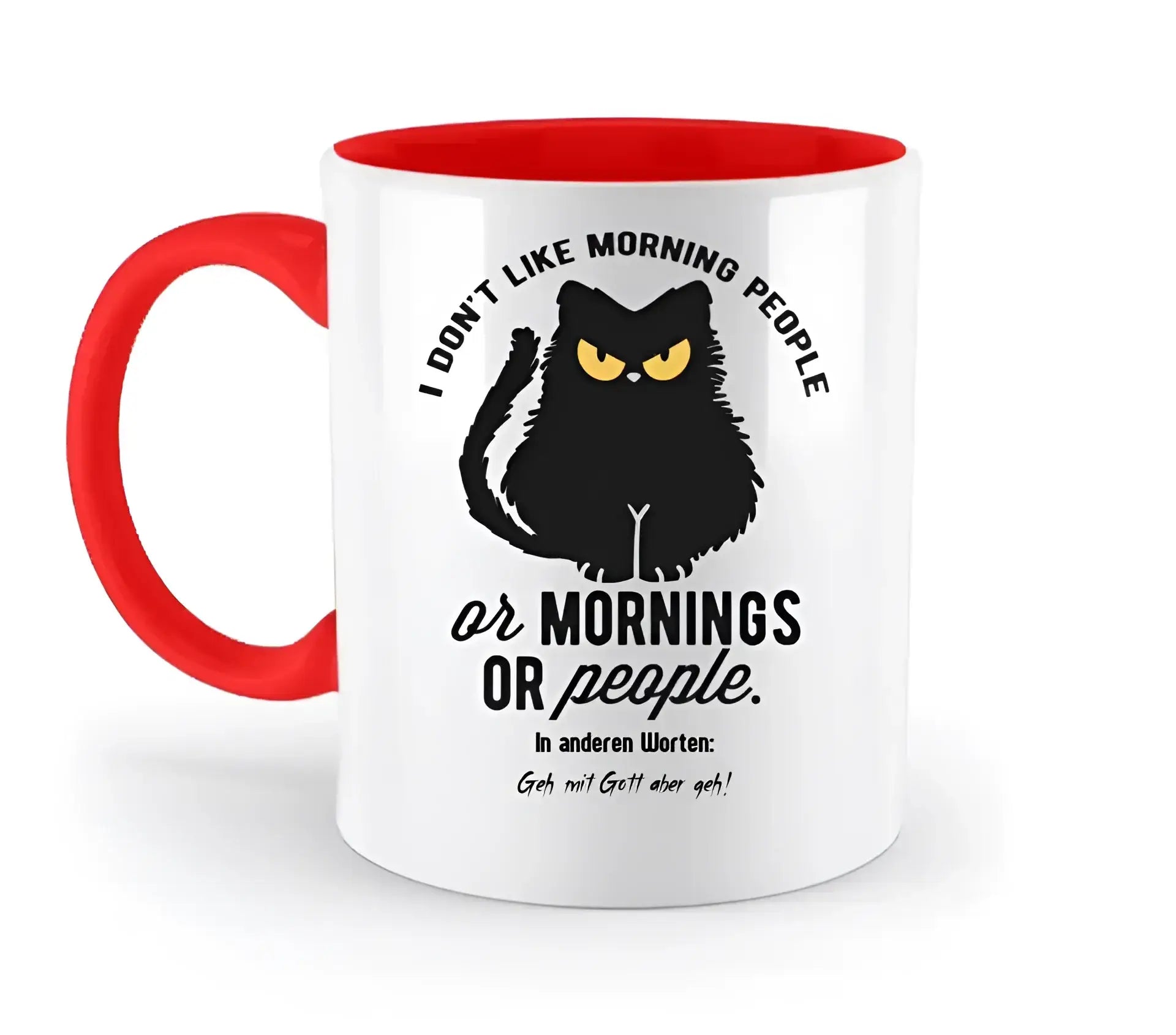 MORNING PEOPLE CAT • Katze • zweifarbige Tasse • Exklusivdesign • personalisiert