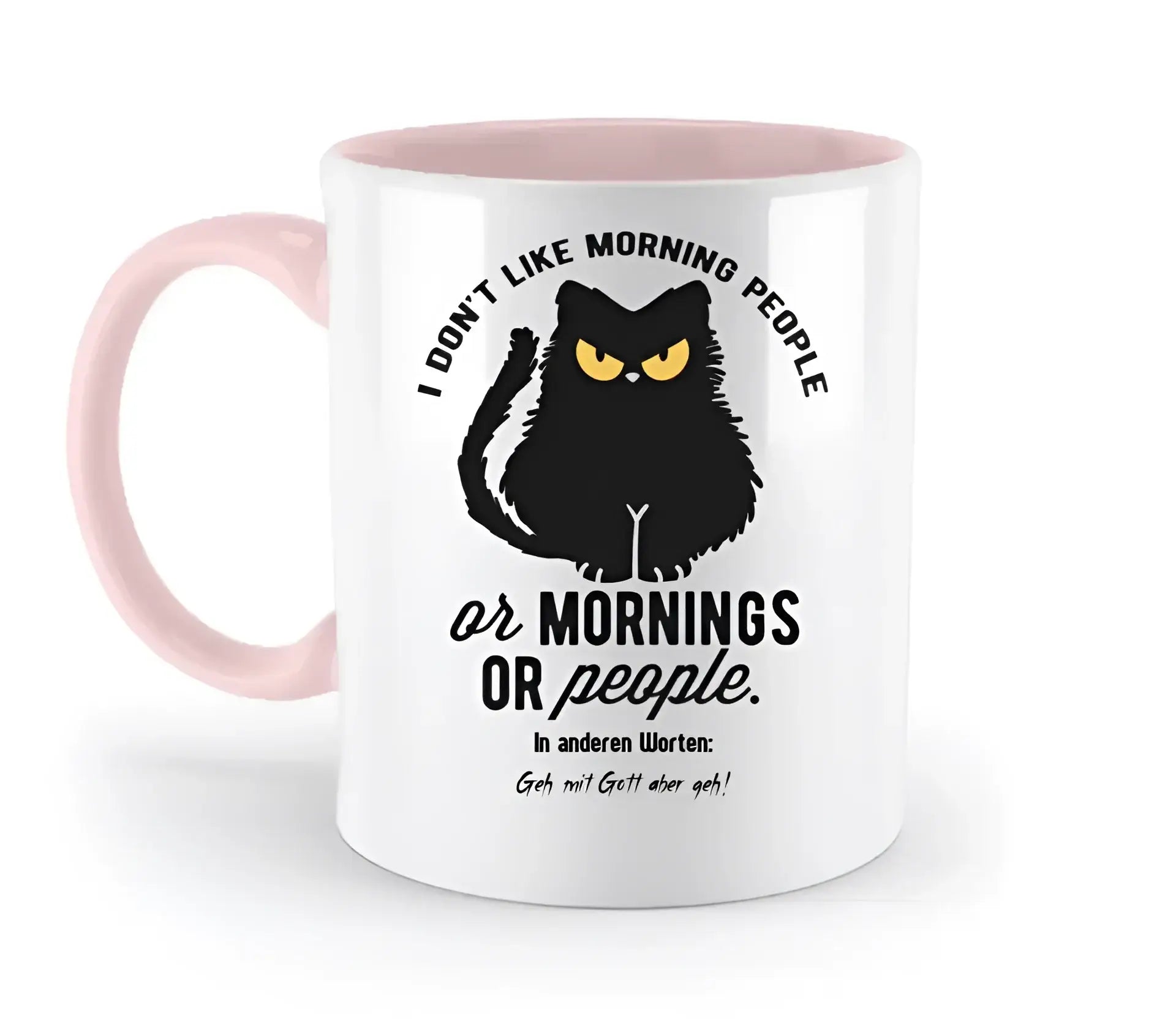 MORNING PEOPLE CAT • Katze • zweifarbige Tasse • Exklusivdesign • personalisiert