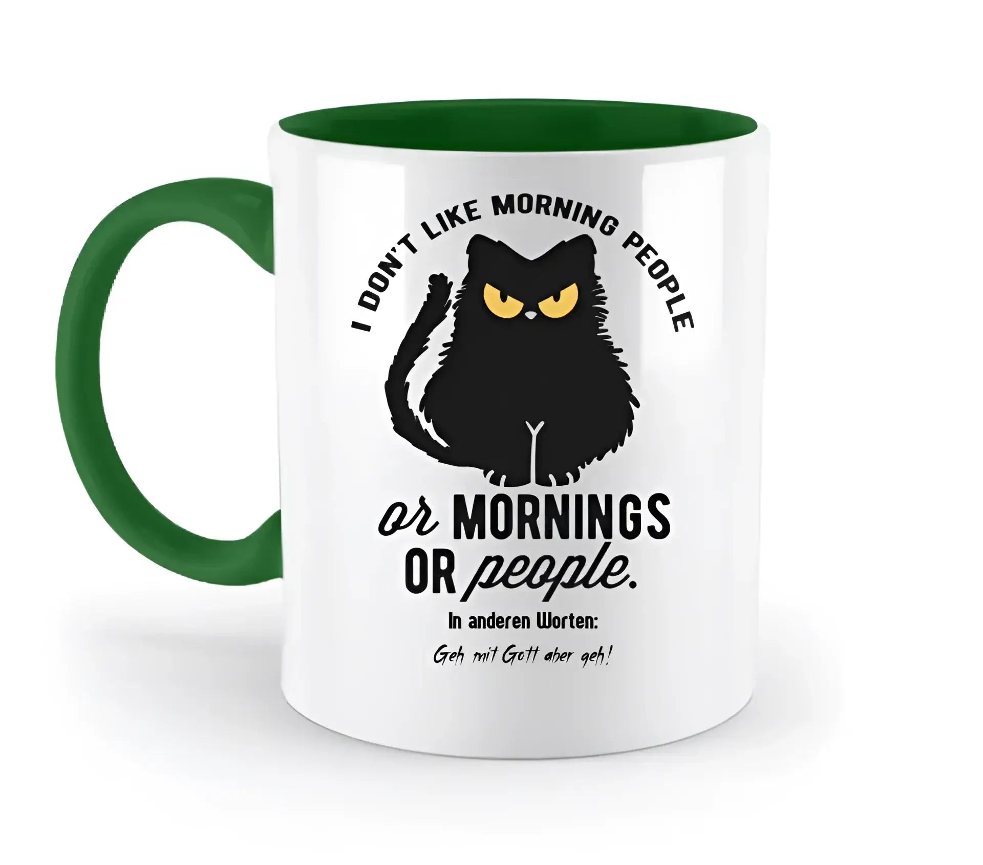 MORNING PEOPLE CAT • Katze • zweifarbige Tasse • Exklusivdesign • personalisiert
