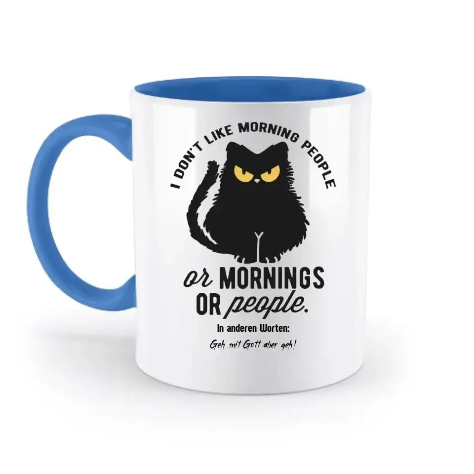 MORNING PEOPLE CAT • Katze • zweifarbige Tasse • Exklusivdesign • personalisiert