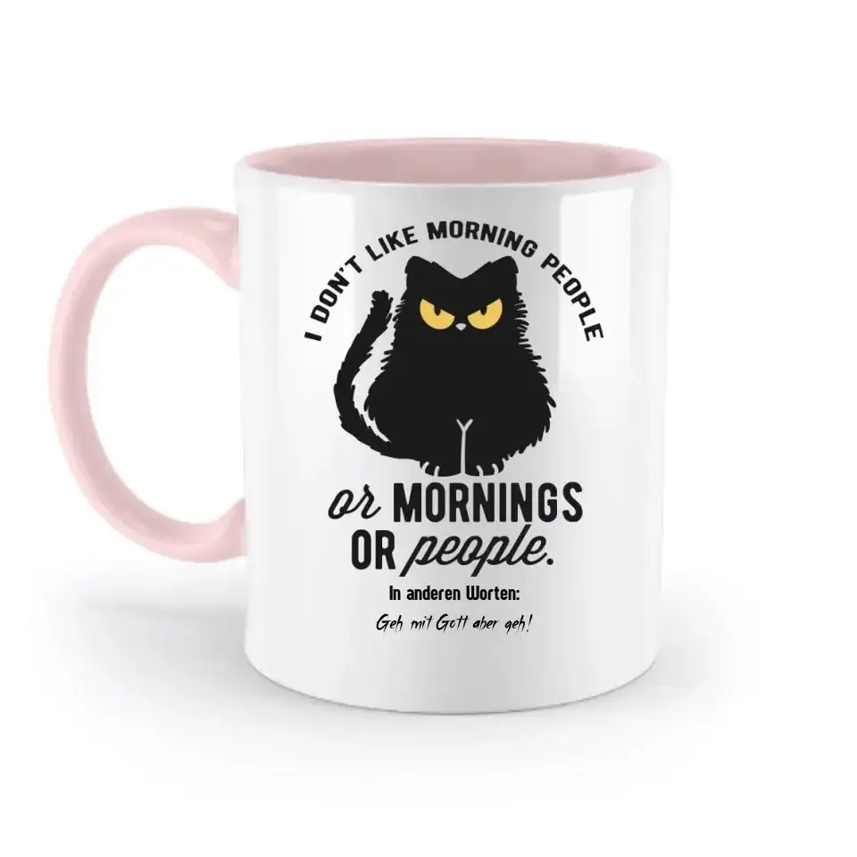 MORNING PEOPLE CAT • Katze • zweifarbige Tasse • Exklusivdesign • personalisiert
