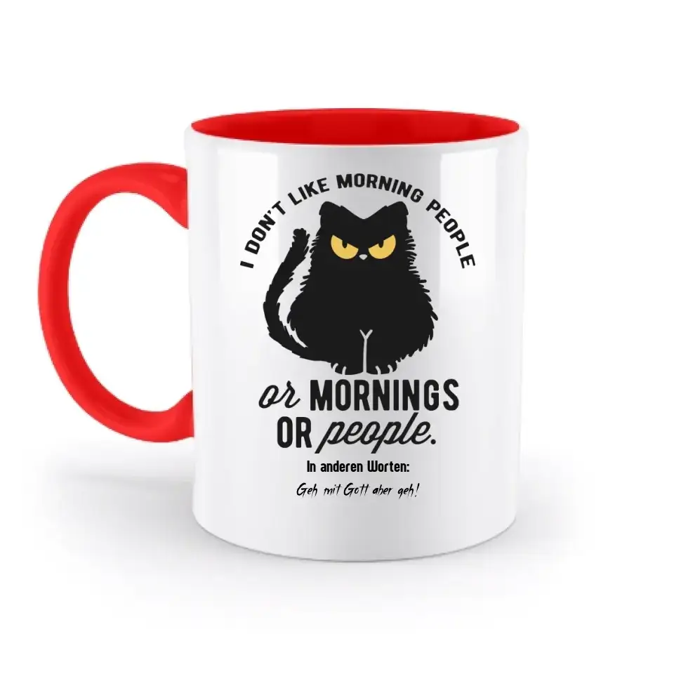 MORNING PEOPLE CAT • Katze • zweifarbige Tasse • Exklusivdesign • personalisiert