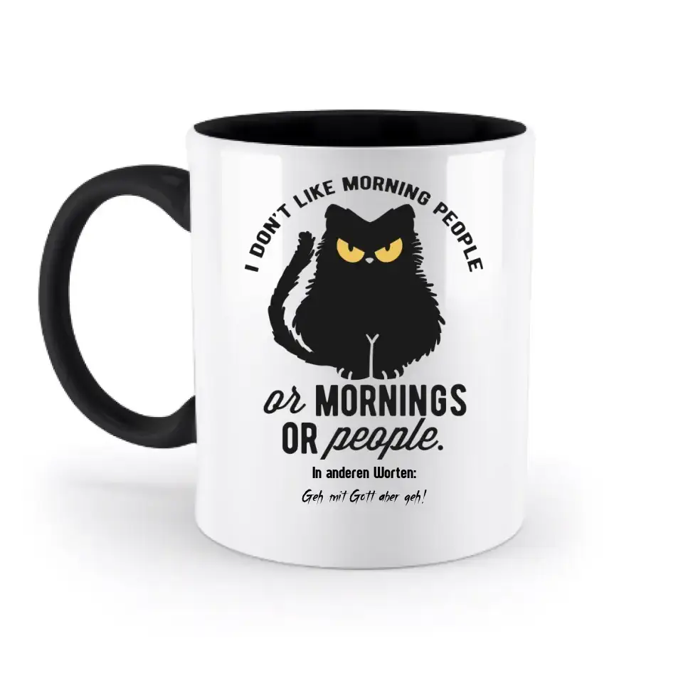 MORNING PEOPLE CAT • Katze • zweifarbige Tasse • Exklusivdesign • personalisiert