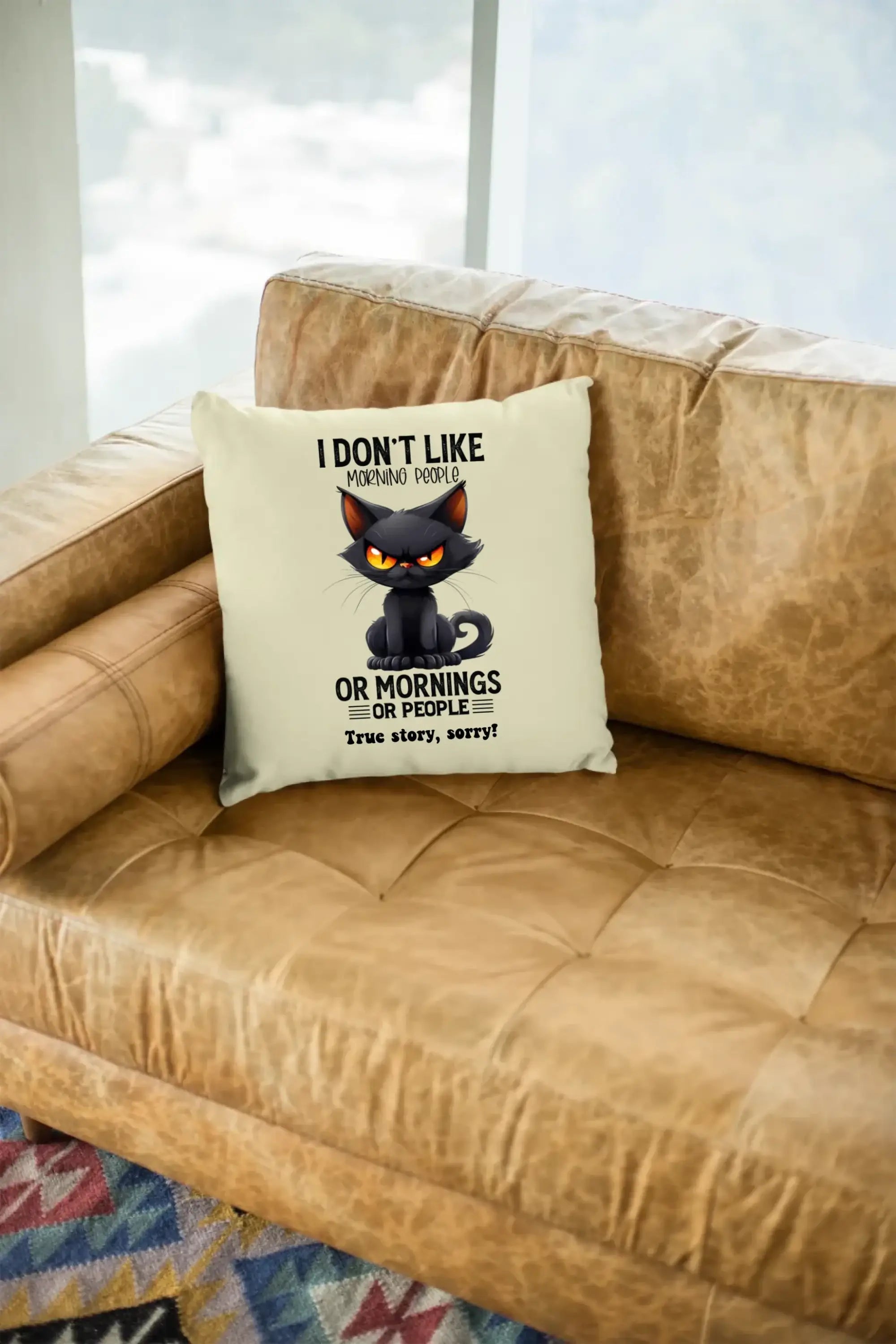 Morning people • Katze • Kissen 40x40 cm • Exklusivdesign • personalisiert