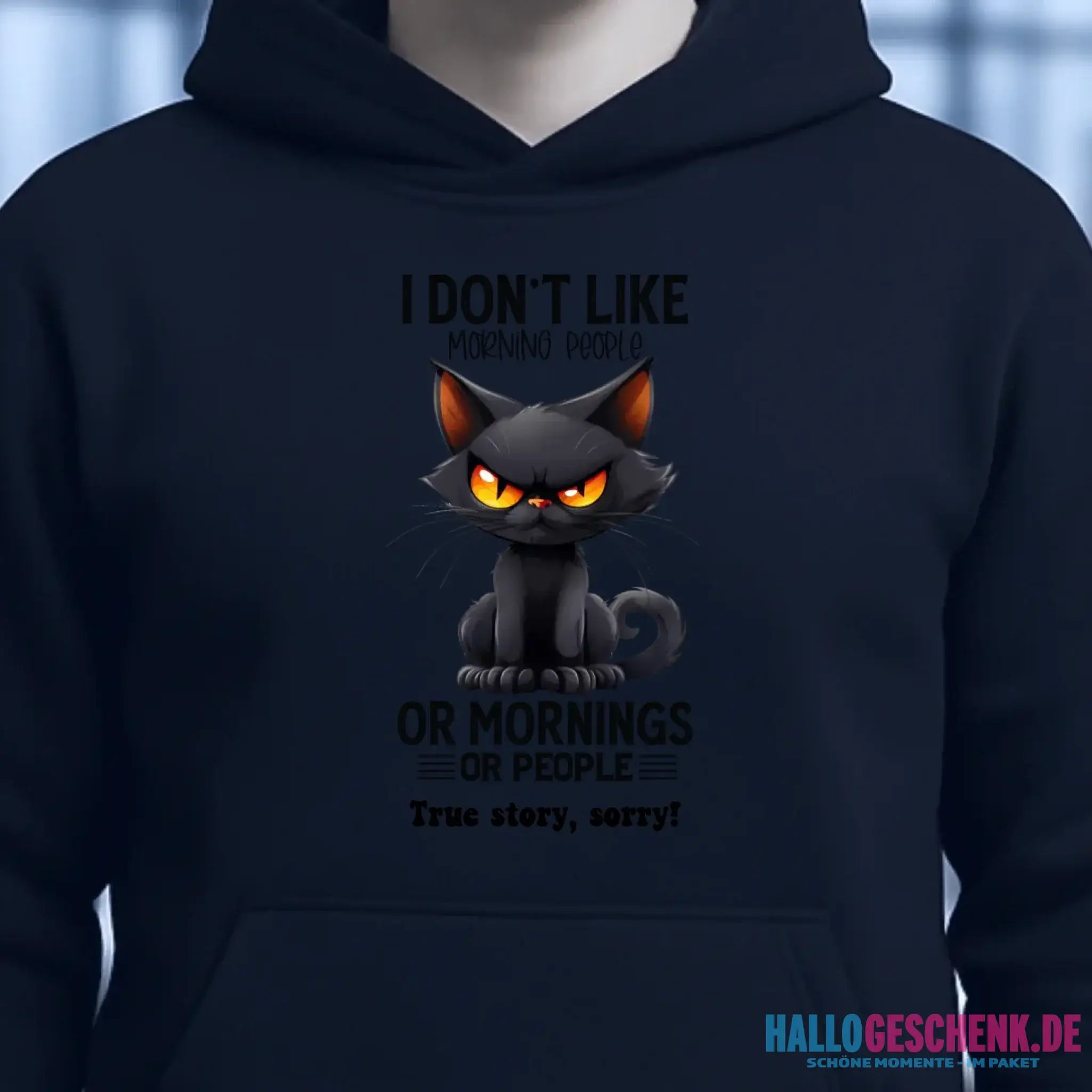 Morning people • Katze • Unisex Premium Hoodie XS-5XL aus Bio-Baumwolle für Damen & Herren • Exklusivdesign • personalisiert