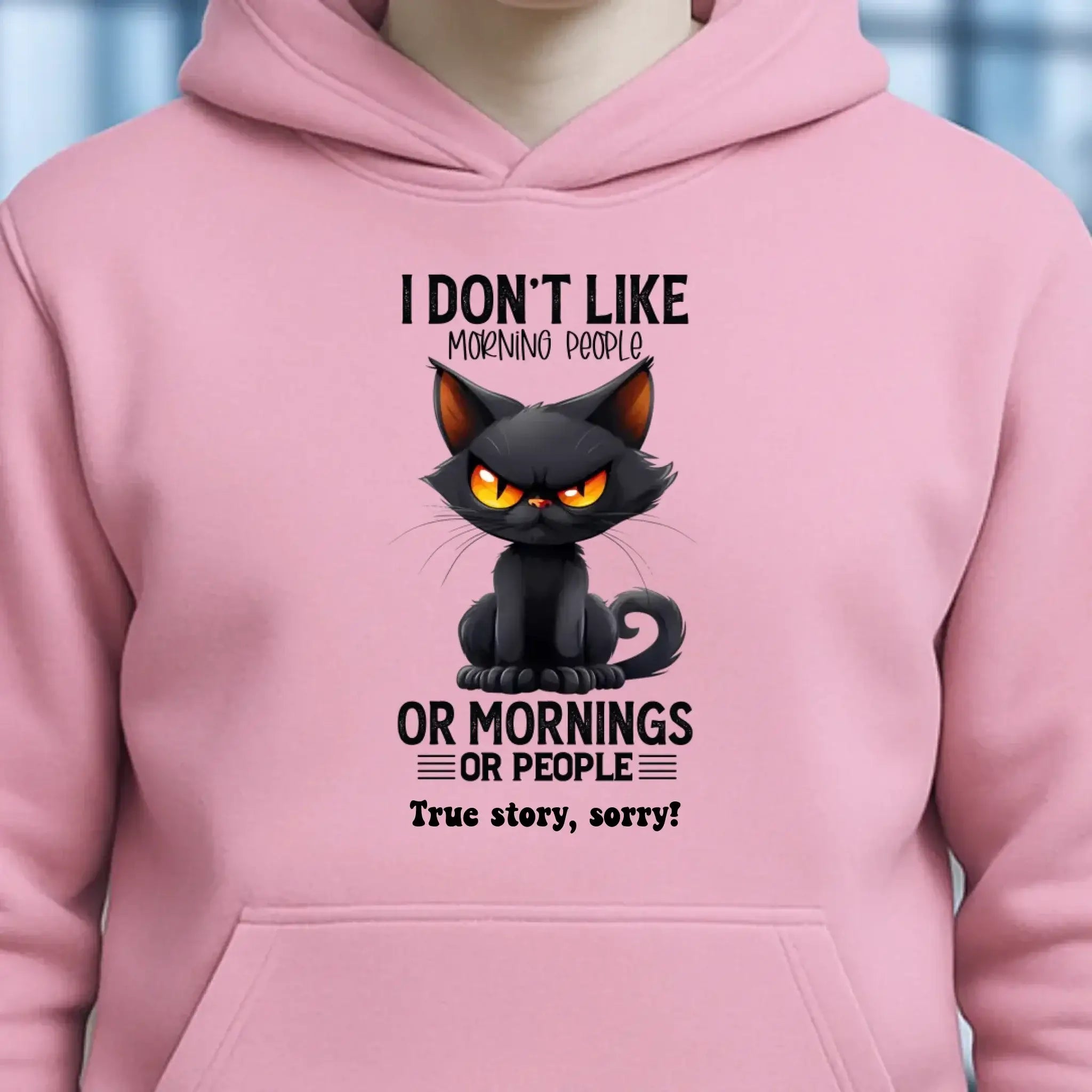 Morning people • Katze • Unisex Premium Hoodie XS-5XL aus Bio-Baumwolle für Damen & Herren • Exklusivdesign • personalisiert