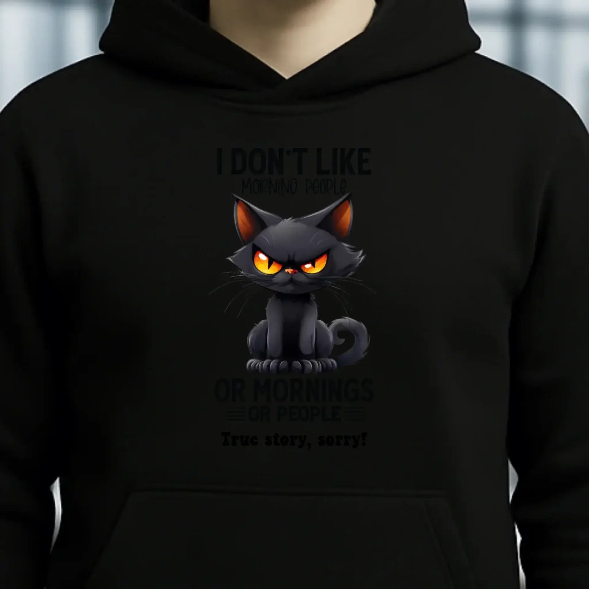 Morning people • Katze • Unisex Premium Hoodie XS-5XL aus Bio-Baumwolle für Damen & Herren • Exklusivdesign • personalisiert