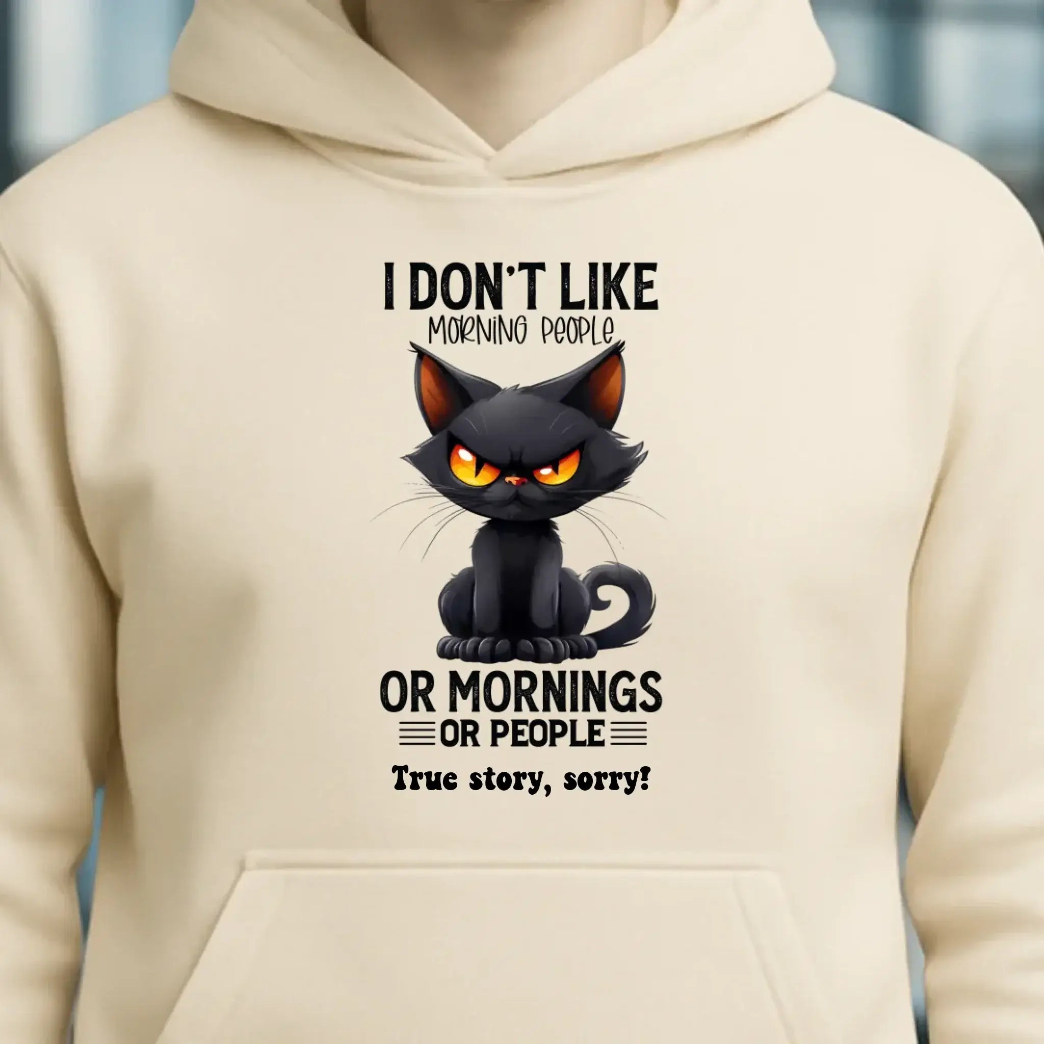 Morning people • Katze • Unisex Premium Hoodie XS-5XL aus Bio-Baumwolle für Damen & Herren • Exklusivdesign • personalisiert