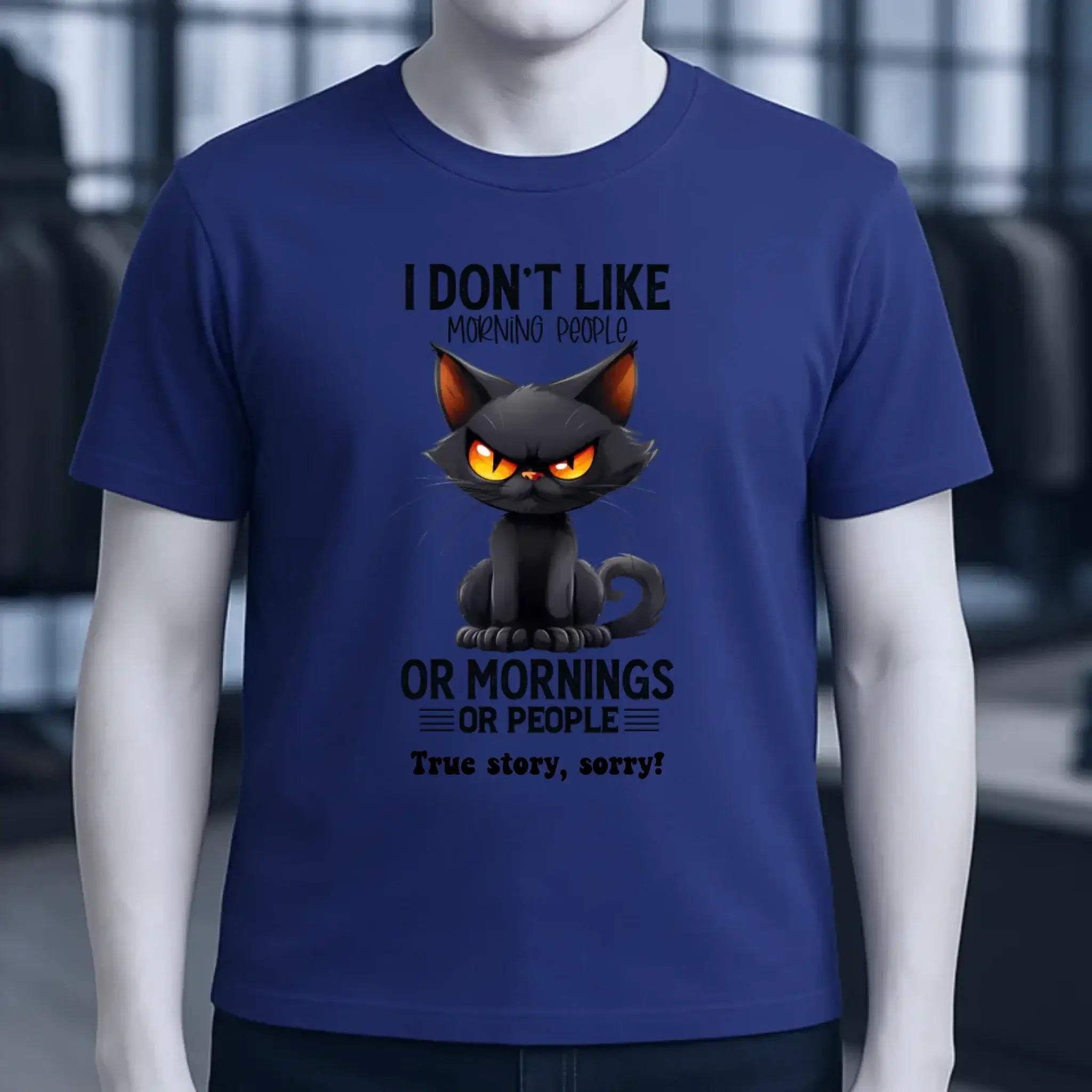 Morning people • Katze • Unisex Premium T-Shirt XS-5XL aus Bio-Baumwolle für Damen & Herren • Exklusivdesign • personalisiert