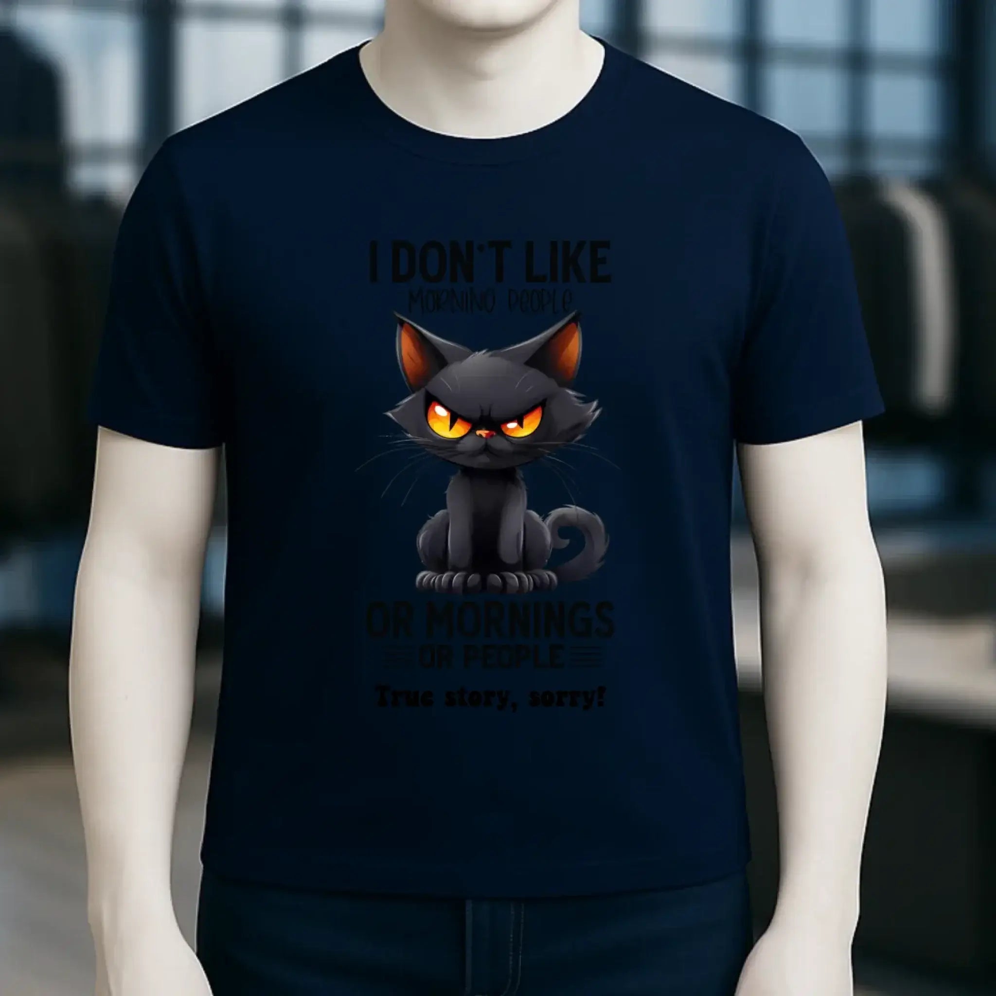 Morning people • Katze • Unisex Premium T-Shirt XS-5XL aus Bio-Baumwolle für Damen & Herren • Exklusivdesign • personalisiert