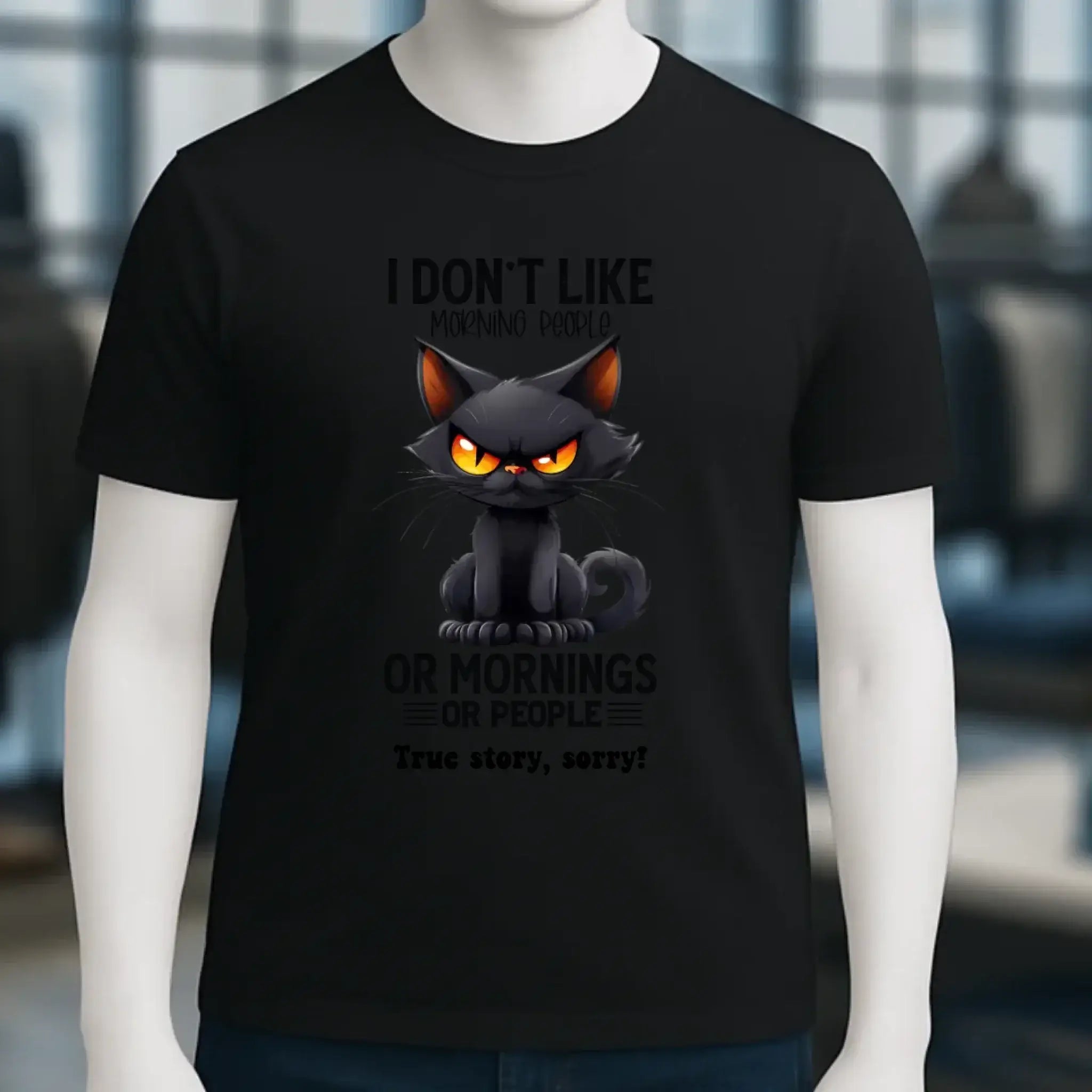 Morning people • Katze • Unisex Premium T-Shirt XS-5XL aus Bio-Baumwolle für Damen & Herren • Exklusivdesign • personalisiert