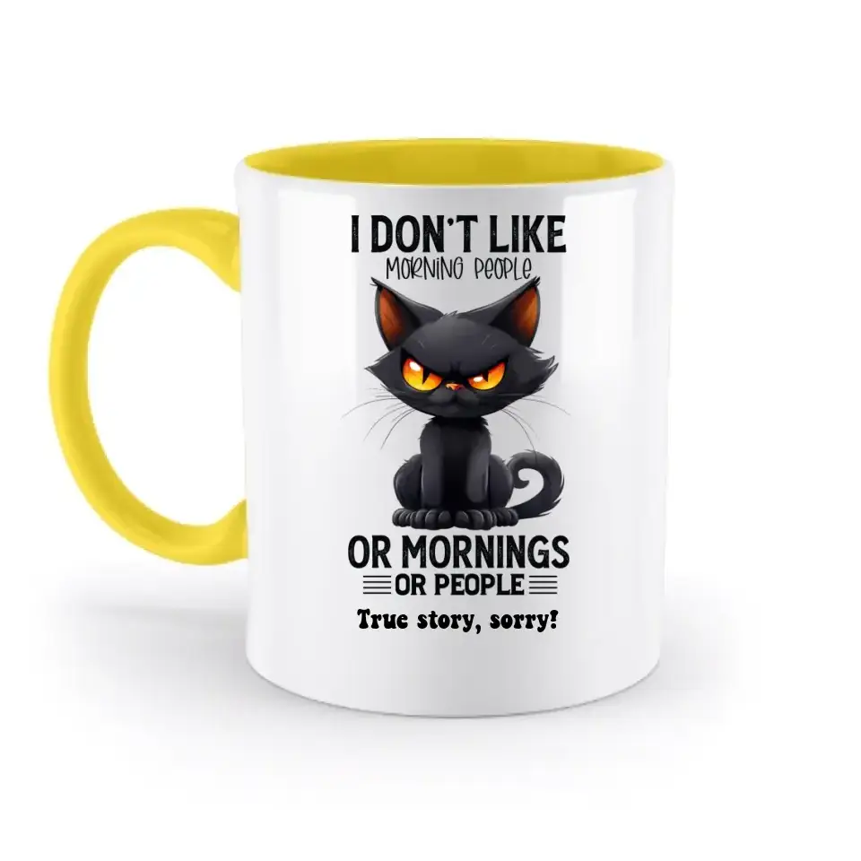 Morning people • Katze • zweifarbige Tasse • Exklusivdesign • personalisiert