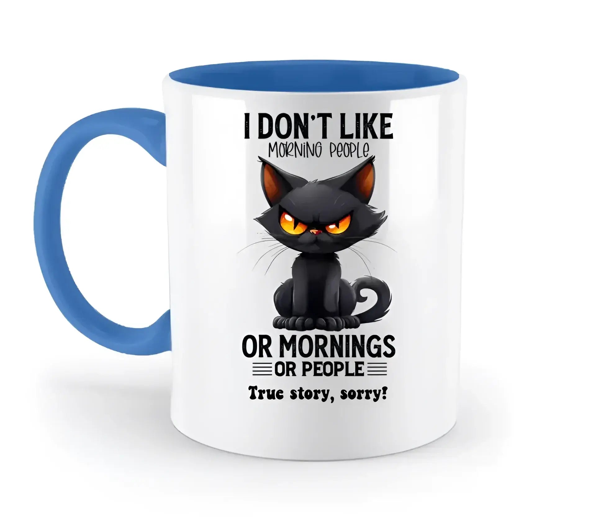 Morning people • Katze • zweifarbige Tasse • Exklusivdesign • personalisiert