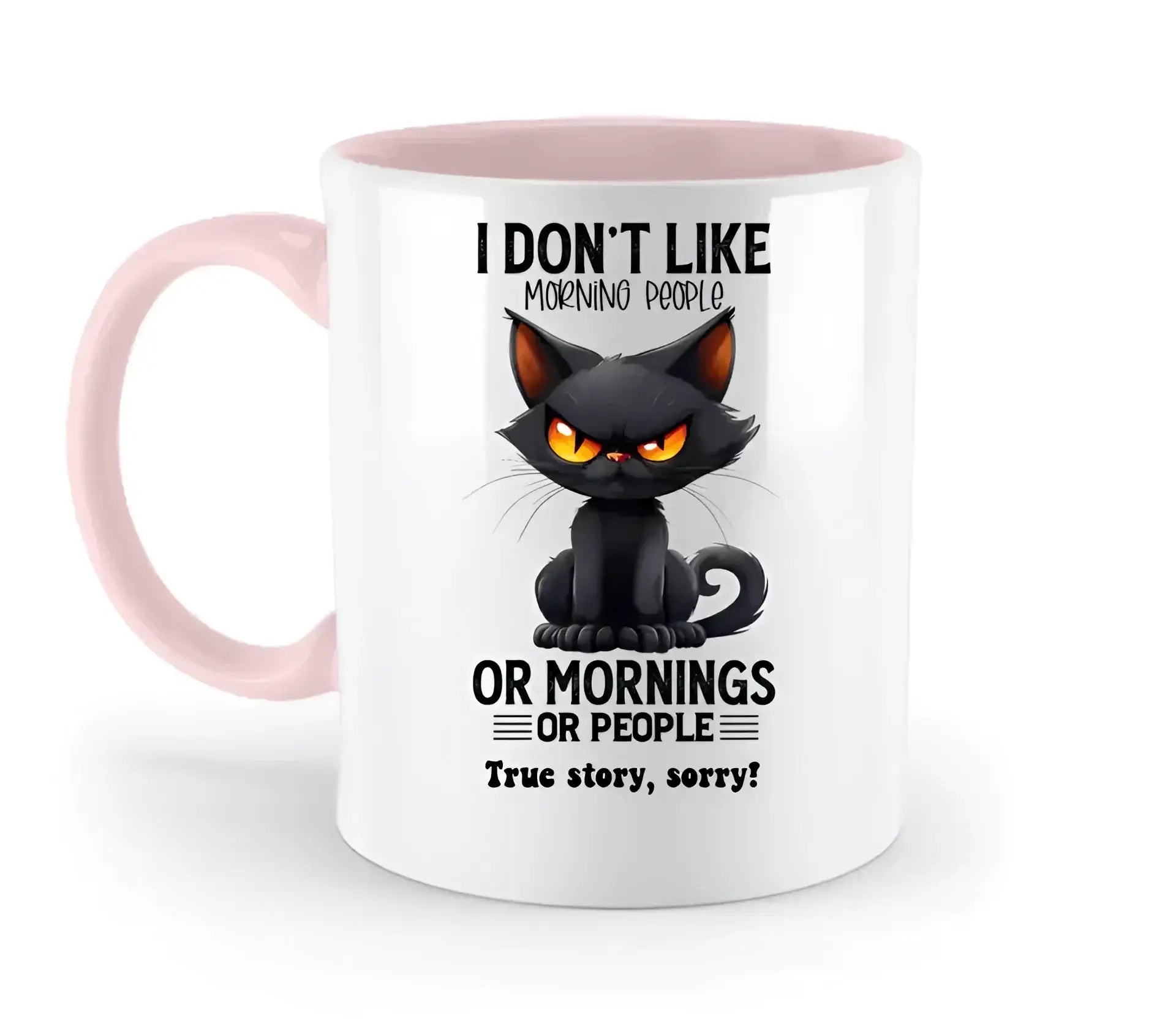 Morning people • Katze • zweifarbige Tasse • Exklusivdesign • personalisiert