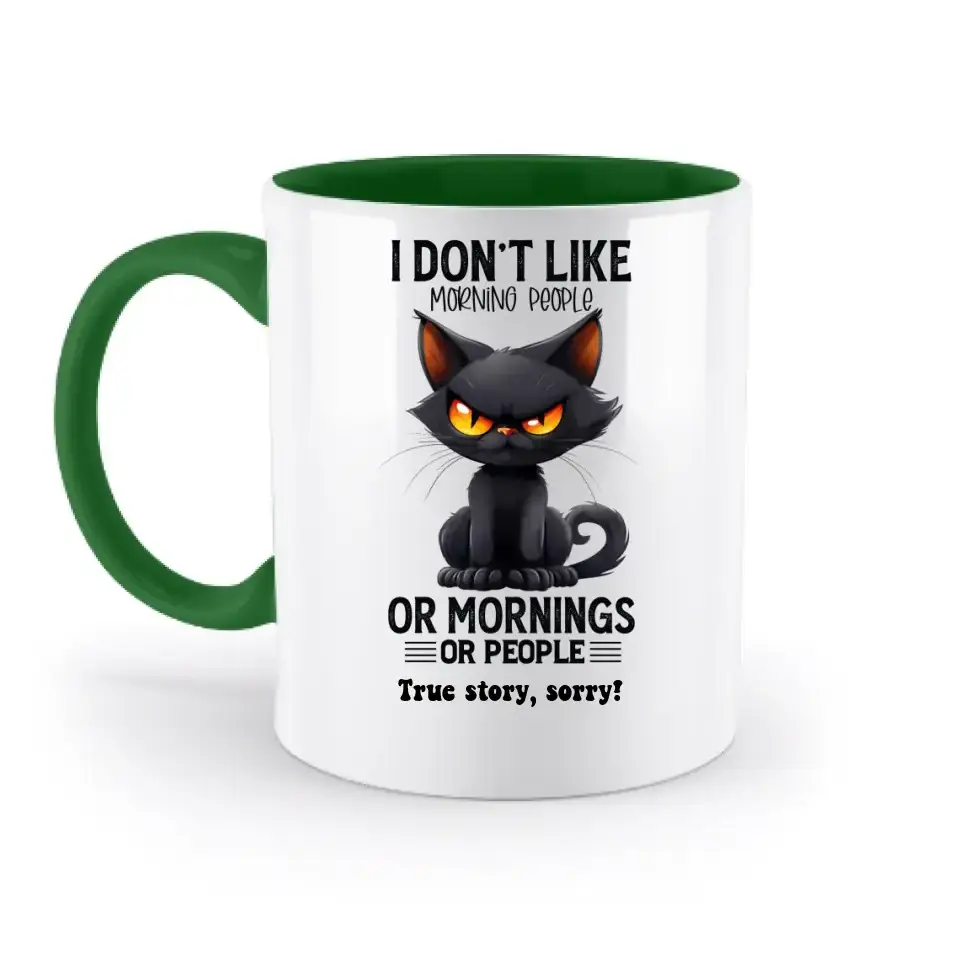 Morning people • Katze • zweifarbige Tasse • Exklusivdesign • personalisiert