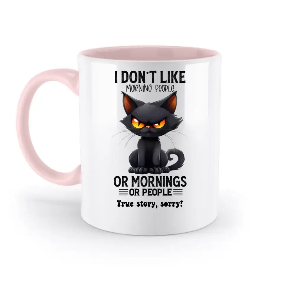 Morning people • Katze • zweifarbige Tasse • Exklusivdesign • personalisiert