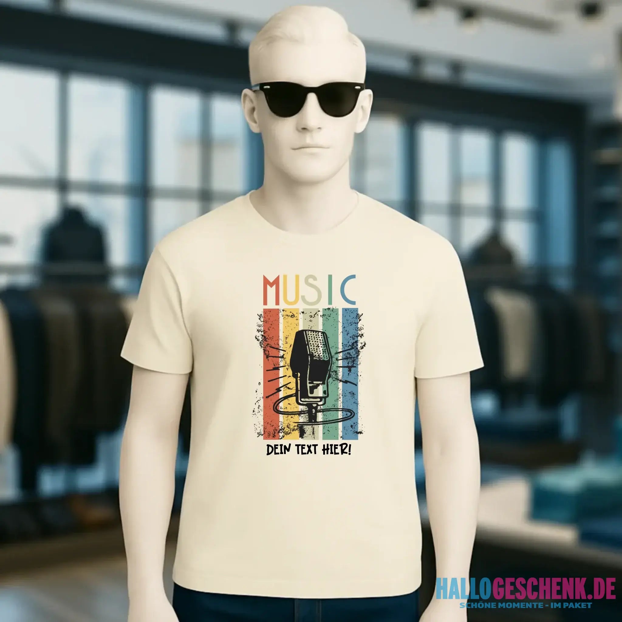 Music • Sing • Mic • Unisex Premium T-Shirt XS-5XL aus Bio-Baumwolle für Herren & Damen • personalisiert • Motivprodukt