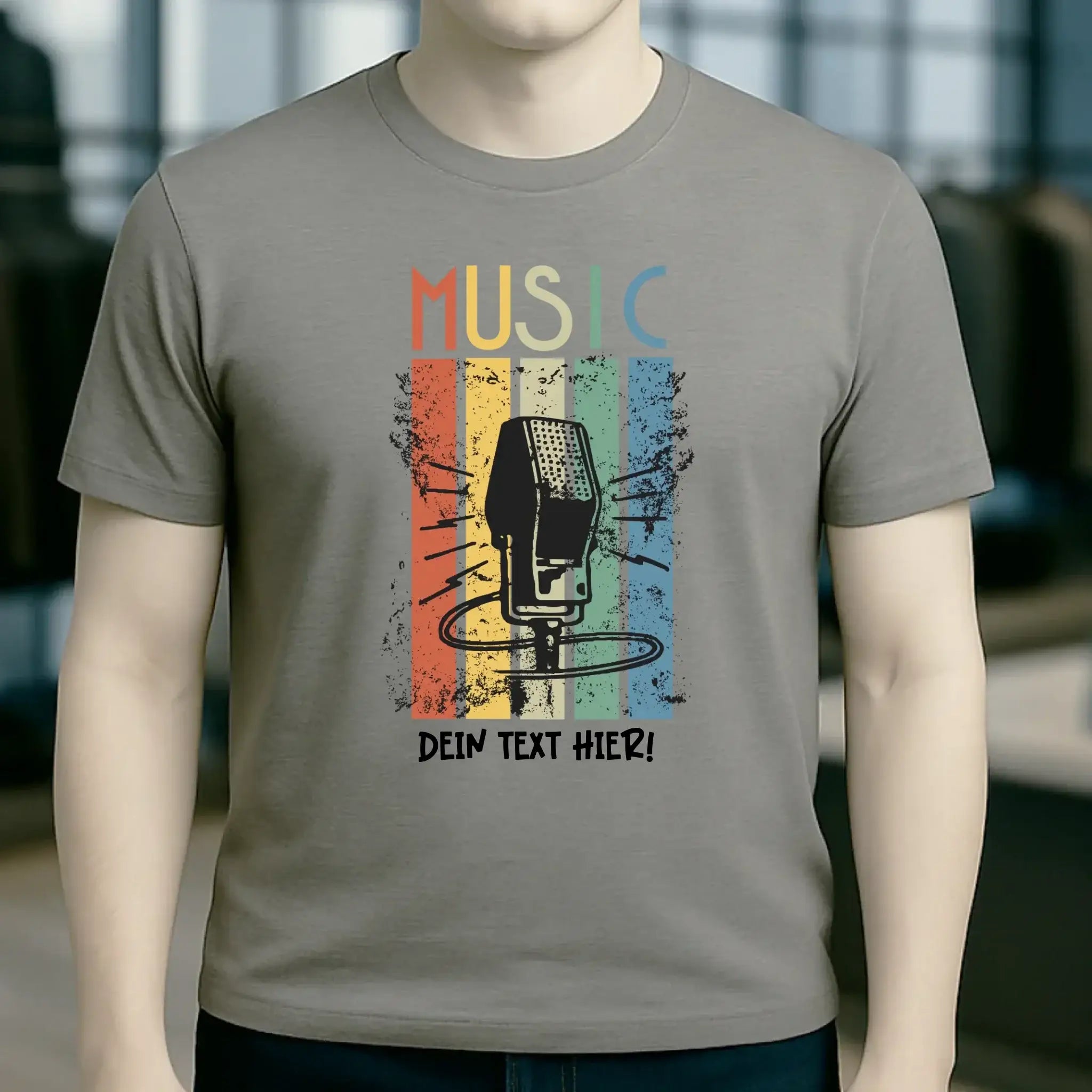 Music • Sing • Mic • Unisex Premium T-Shirt XS-5XL aus Bio-Baumwolle für Herren & Damen • personalisiert • Motivprodukt