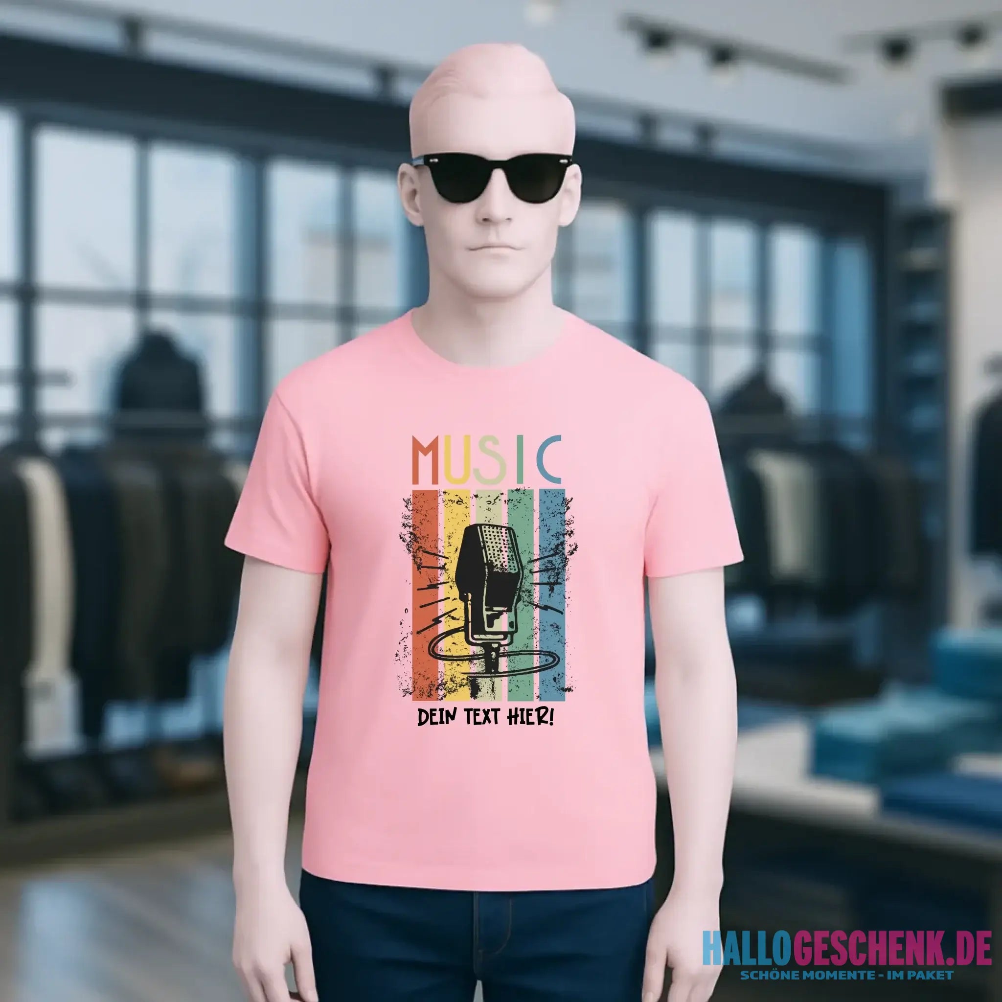 Music • Sing • Mic • Unisex Premium T-Shirt XS-5XL aus Bio-Baumwolle für Herren & Damen • personalisiert • Motivprodukt