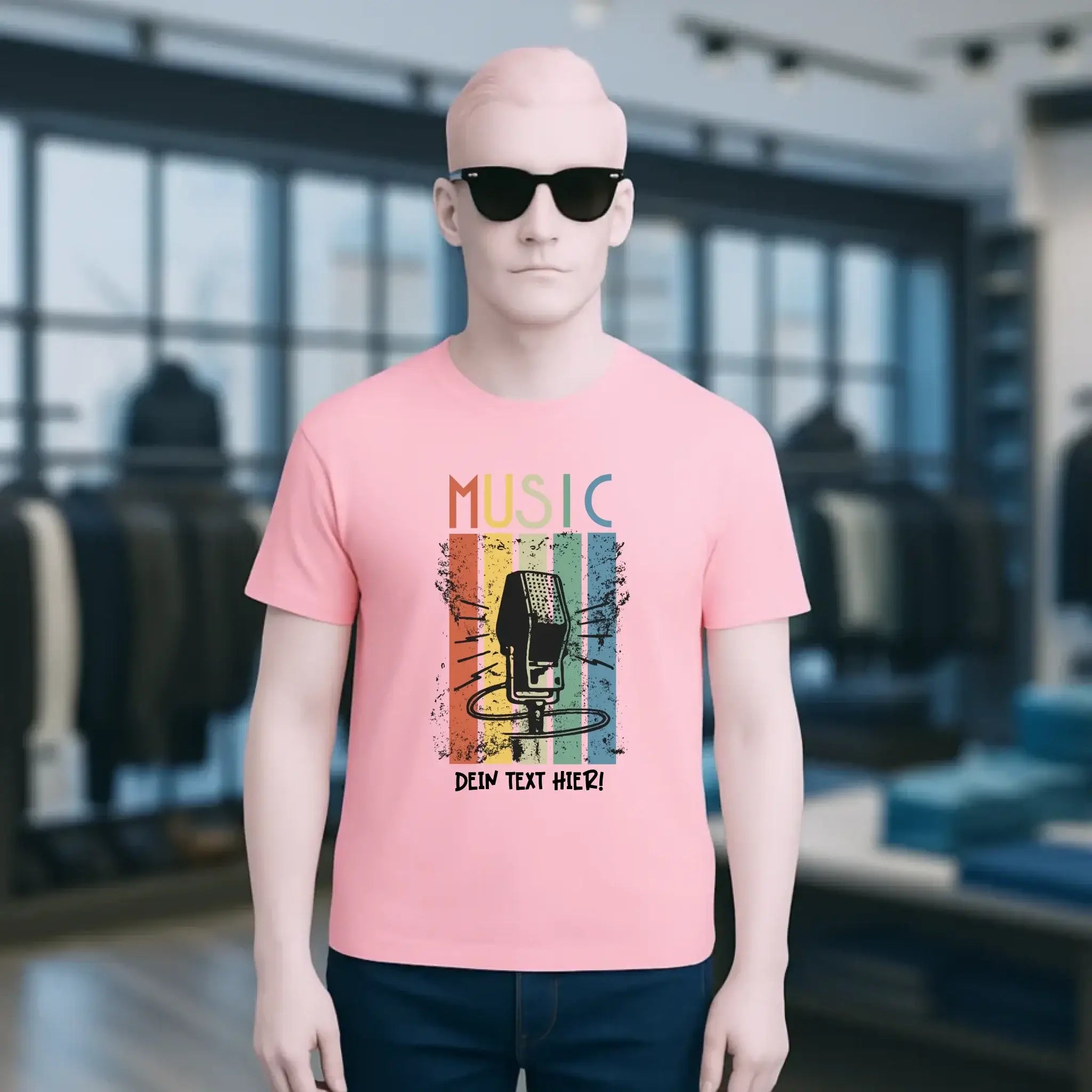 Music • Sing • Mic • Unisex Premium T-Shirt XS-5XL aus Bio-Baumwolle für Herren & Damen • personalisiert • Motivprodukt