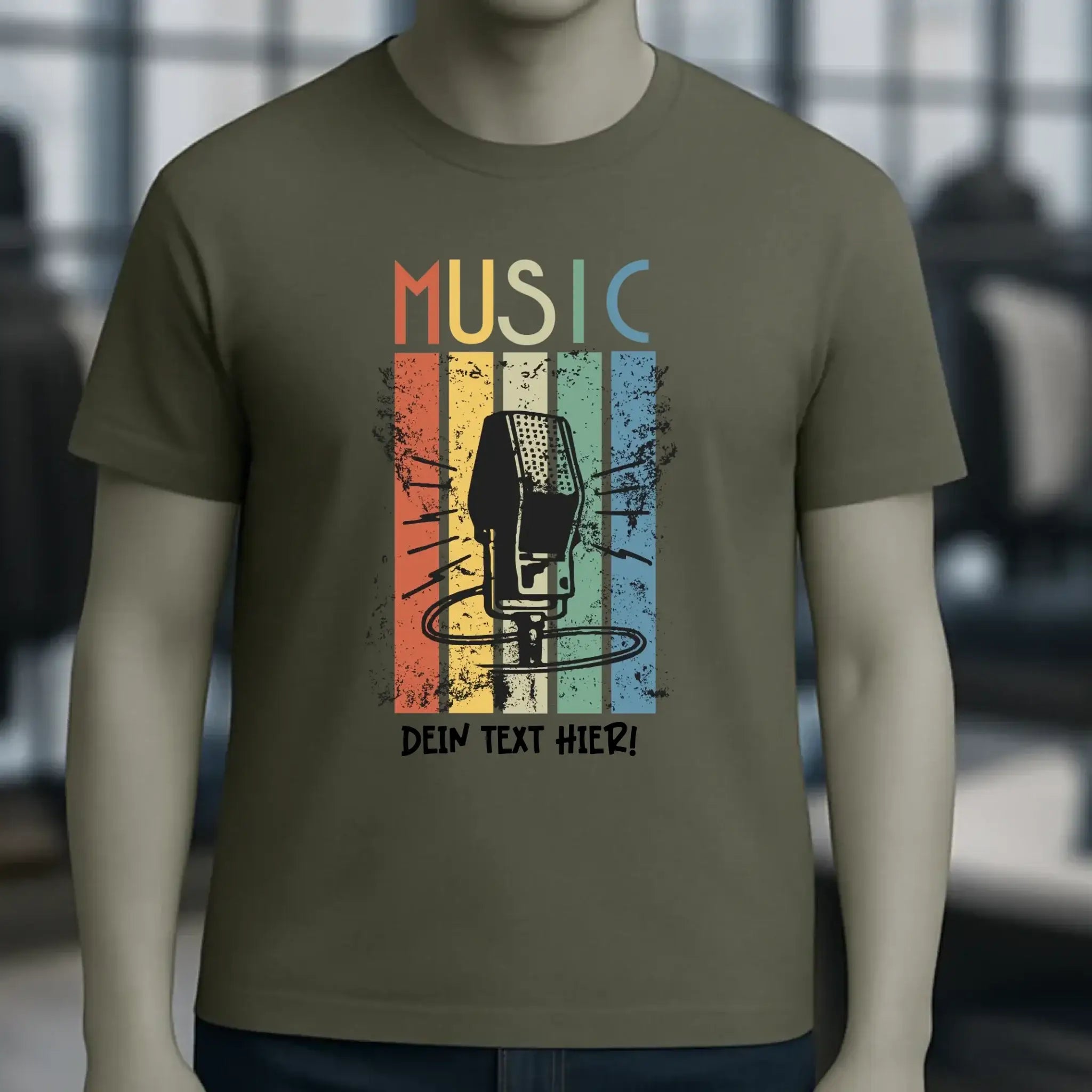 Music • Sing • Mic • Unisex Premium T-Shirt XS-5XL aus Bio-Baumwolle für Herren & Damen • personalisiert • Motivprodukt