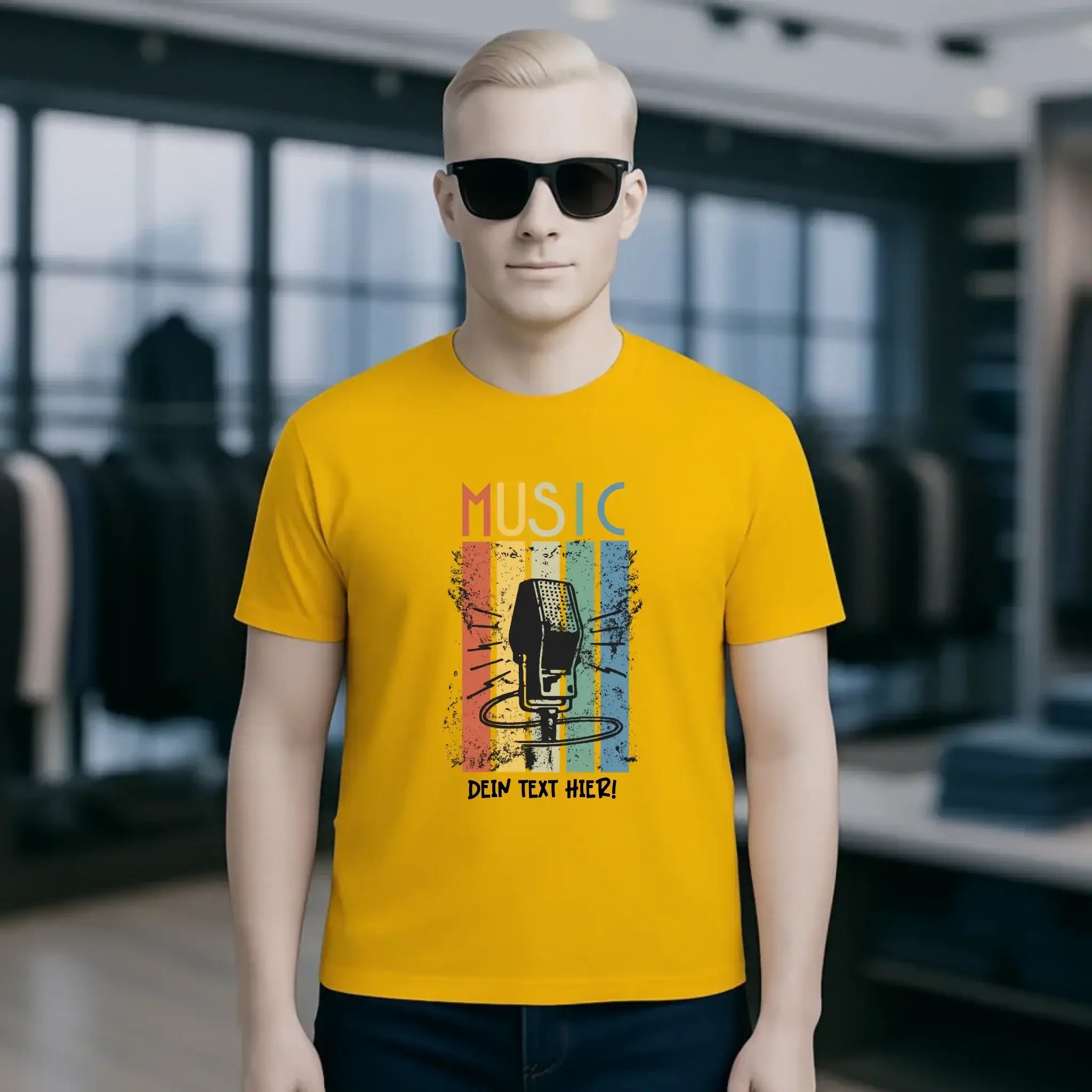 Music • Sing • Mic • Unisex Premium T-Shirt XS-5XL aus Bio-Baumwolle für Herren & Damen • personalisiert • Motivprodukt