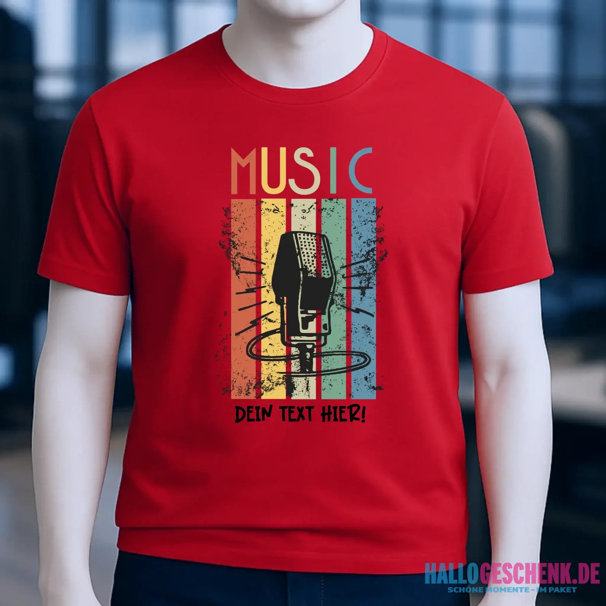 Music • Sing • Mic • Unisex Premium T-Shirt XS-5XL aus Bio-Baumwolle für Herren & Damen • personalisiert • Motivprodukt