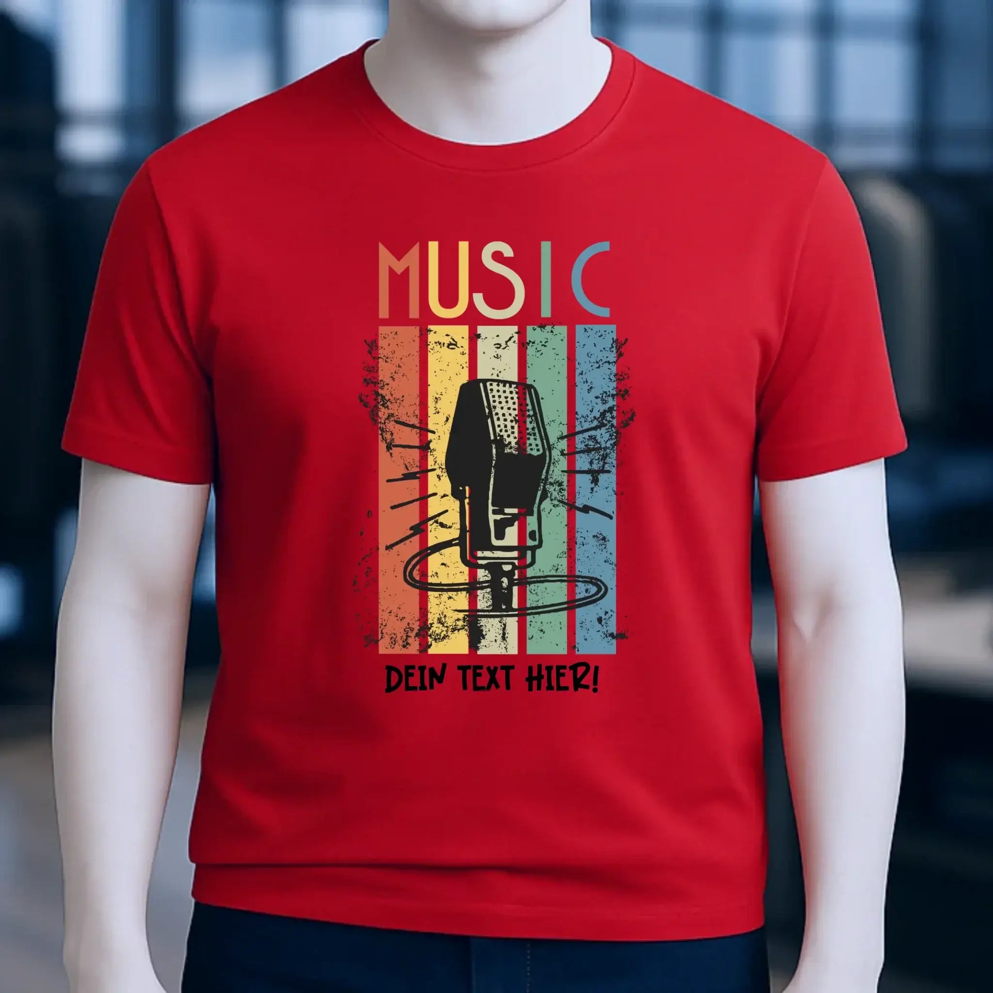 Music • Sing • Mic • Unisex Premium T-Shirt XS-5XL aus Bio-Baumwolle für Herren & Damen • personalisiert • Motivprodukt