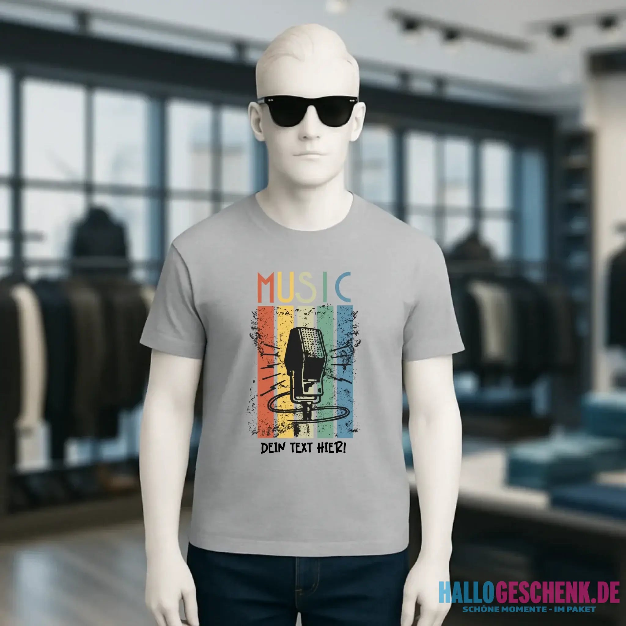 Music • Sing • Mic • Unisex Premium T-Shirt XS-5XL aus Bio-Baumwolle für Herren & Damen • personalisiert • Motivprodukt