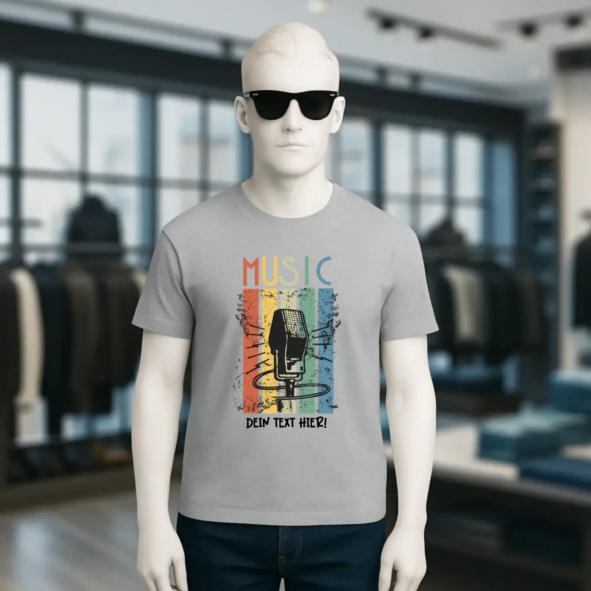 Music • Sing • Mic • Unisex Premium T-Shirt XS-5XL aus Bio-Baumwolle für Herren & Damen • personalisiert • Motivprodukt