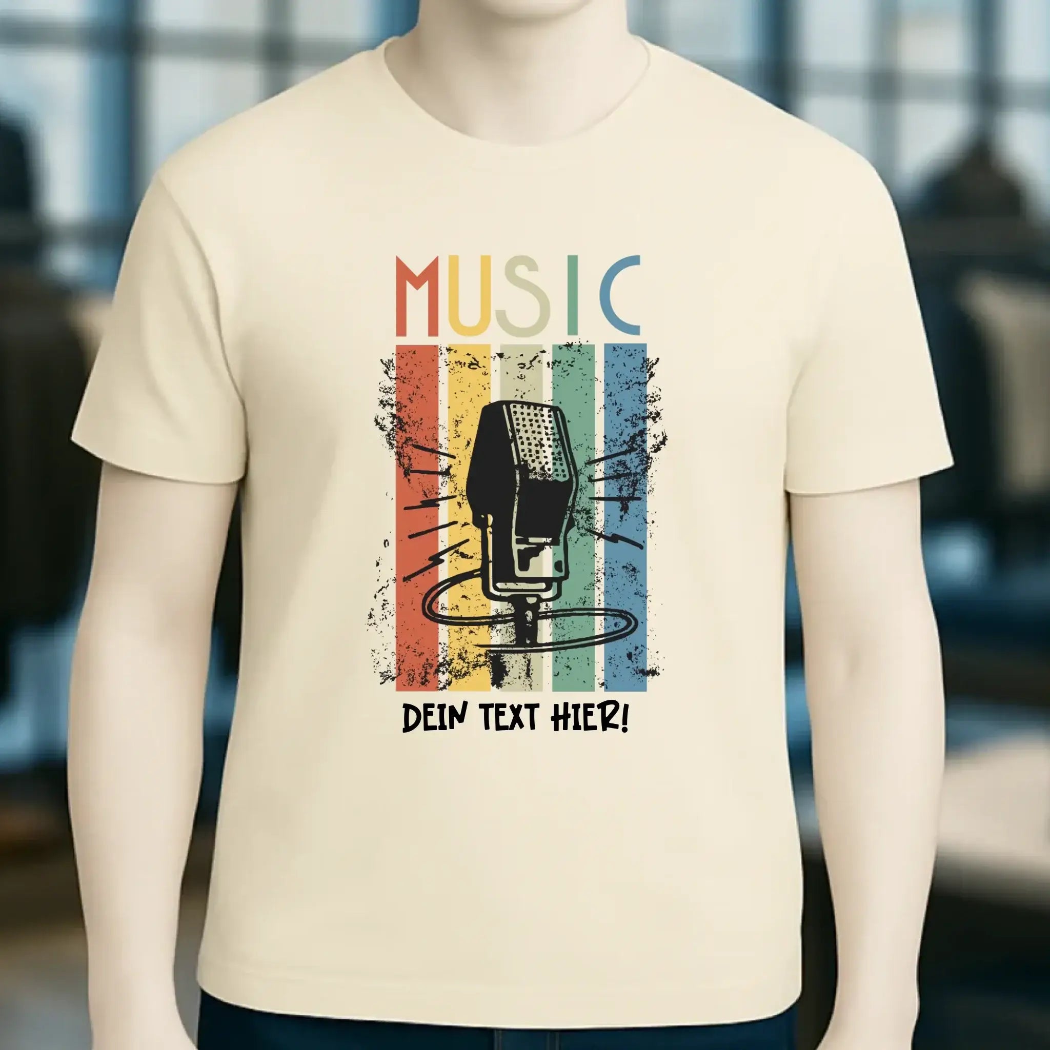 Music • Sing • Mic • Unisex Premium T-Shirt XS-5XL aus Bio-Baumwolle für Herren & Damen • personalisiert • Motivprodukt