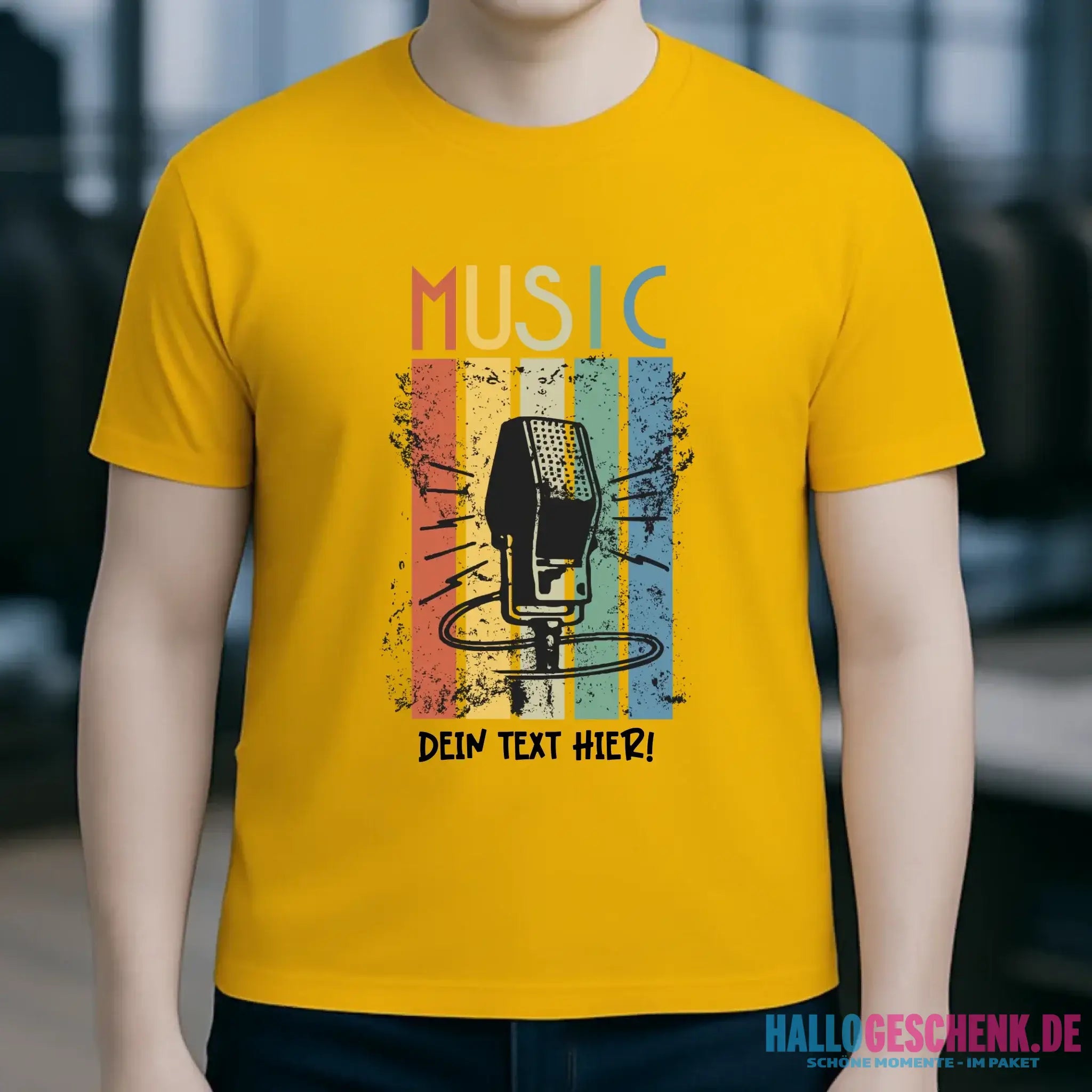Music • Sing • Mic • Unisex Premium T-Shirt XS-5XL aus Bio-Baumwolle für Herren & Damen • personalisiert • Motivprodukt