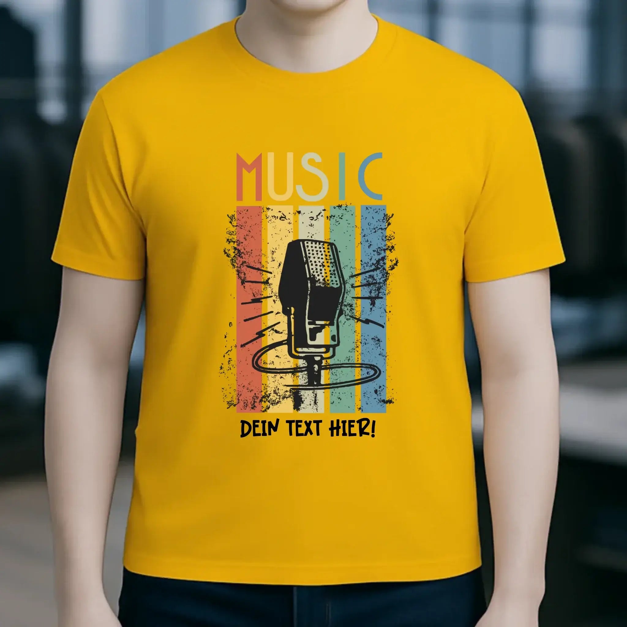 Music • Sing • Mic • Unisex Premium T-Shirt XS-5XL aus Bio-Baumwolle für Herren & Damen • personalisiert • Motivprodukt