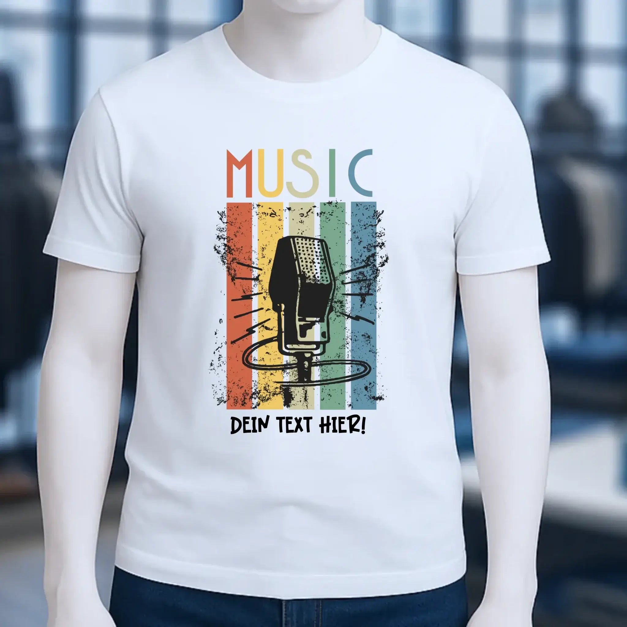 Music • Sing • Mic • Unisex Premium T-Shirt XS-5XL aus Bio-Baumwolle für Herren & Damen • personalisiert • Motivprodukt