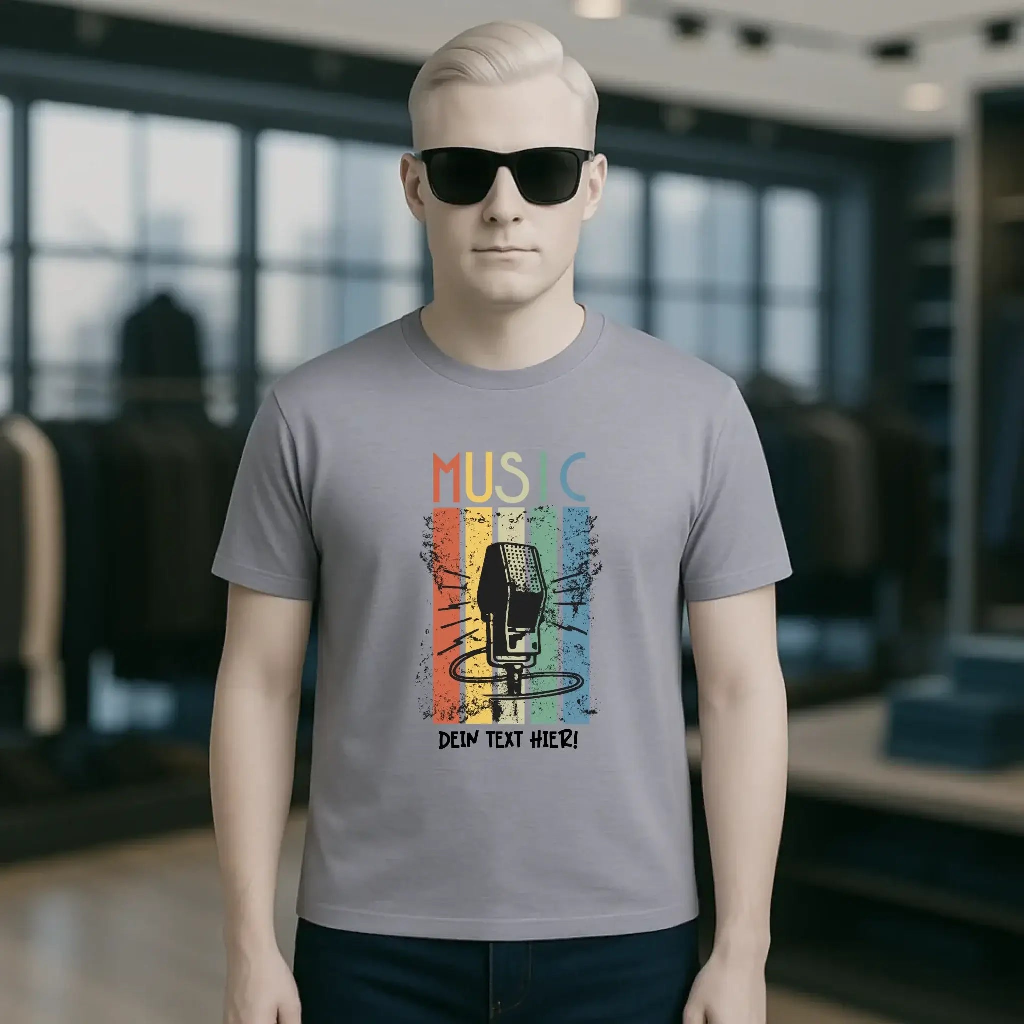 Music • Sing • Mic • Unisex Premium T-Shirt XS-5XL aus Bio-Baumwolle für Herren & Damen • personalisiert • Motivprodukt