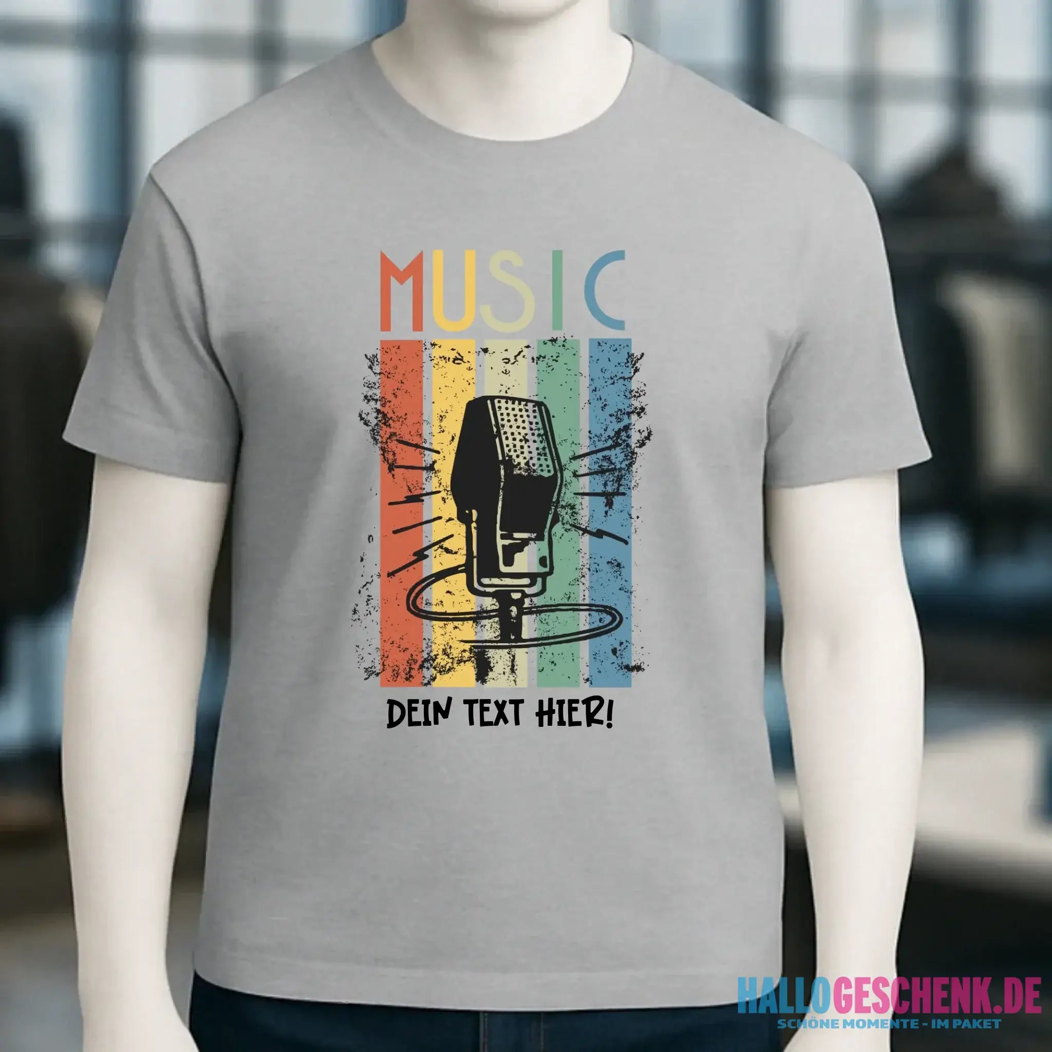 Music • Sing • Mic • Unisex Premium T-Shirt XS-5XL aus Bio-Baumwolle für Herren & Damen • personalisiert • Motivprodukt