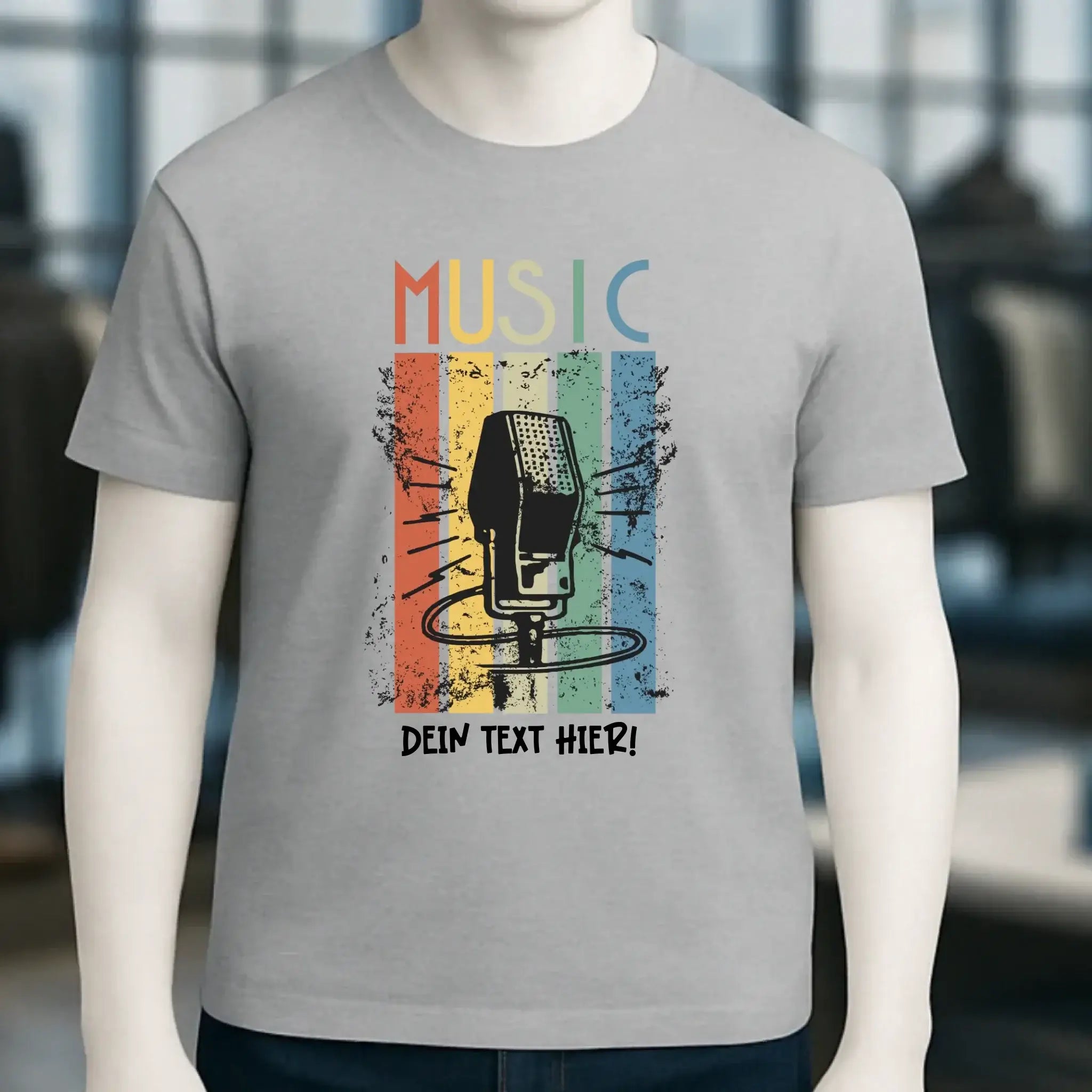 Music • Sing • Mic • Unisex Premium T-Shirt XS-5XL aus Bio-Baumwolle für Herren & Damen • personalisiert • Motivprodukt