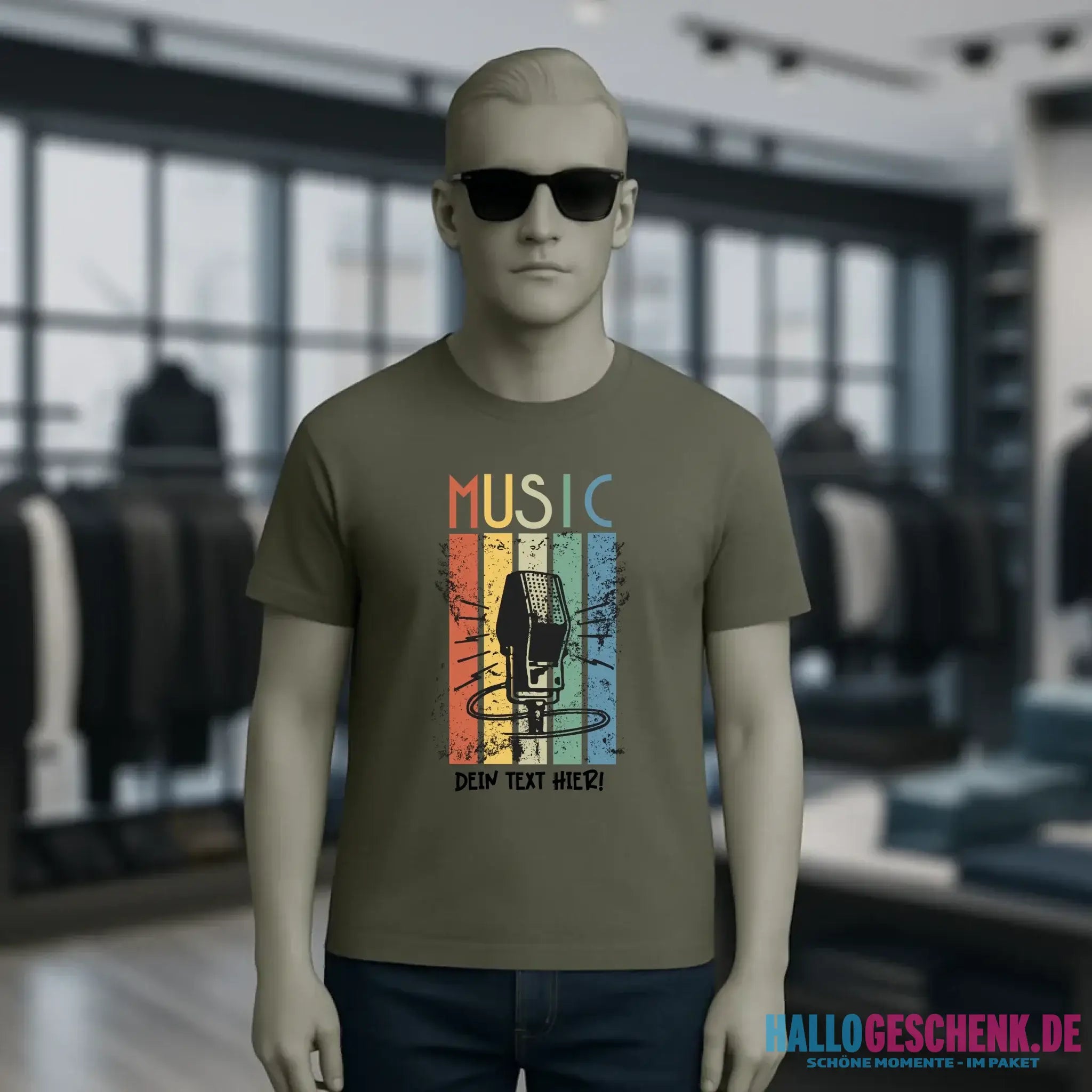Music • Sing • Mic • Unisex Premium T-Shirt XS-5XL aus Bio-Baumwolle für Herren & Damen • personalisiert • Motivprodukt