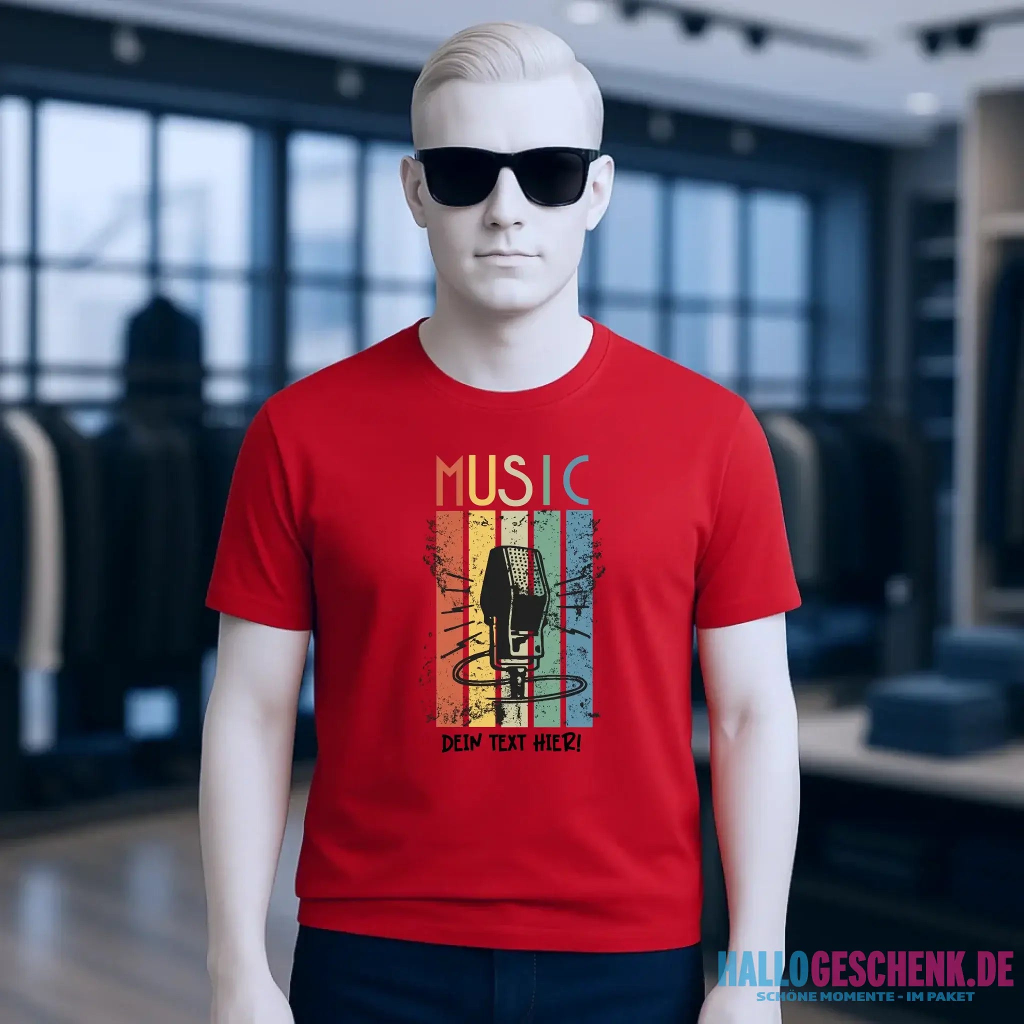Music • Sing • Mic • Unisex Premium T-Shirt XS-5XL aus Bio-Baumwolle für Herren & Damen • personalisiert • Motivprodukt