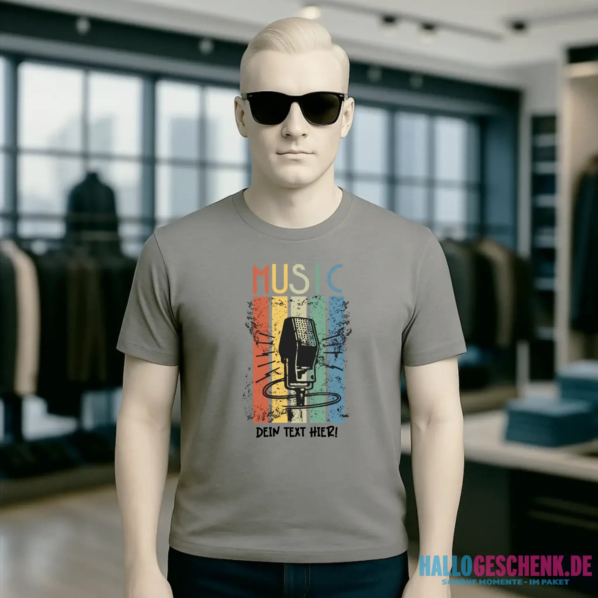 Music • Sing • Mic • Unisex Premium T-Shirt XS-5XL aus Bio-Baumwolle für Herren & Damen • personalisiert • Motivprodukt