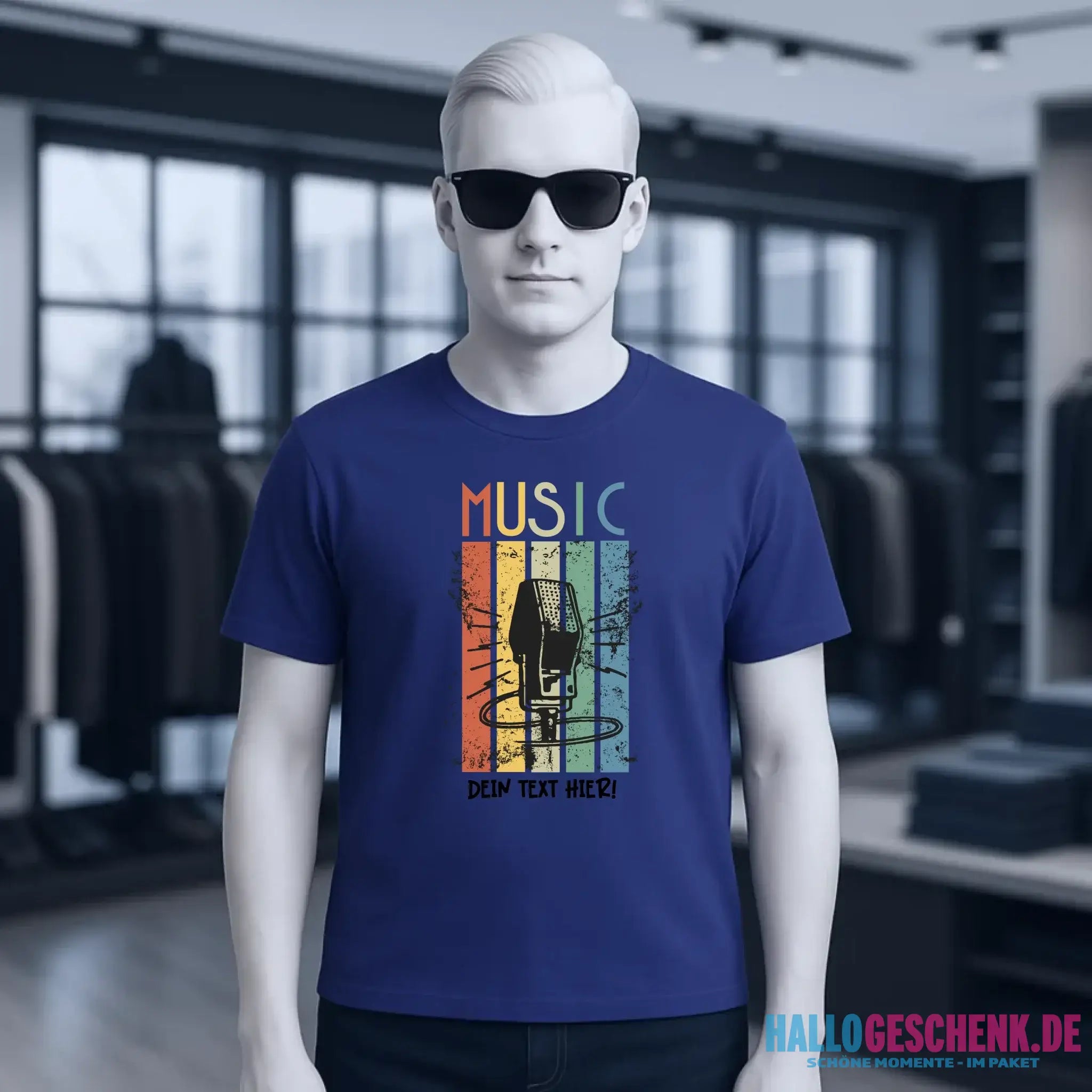 Music • Sing • Mic • Unisex Premium T-Shirt XS-5XL aus Bio-Baumwolle für Herren & Damen • personalisiert • Motivprodukt