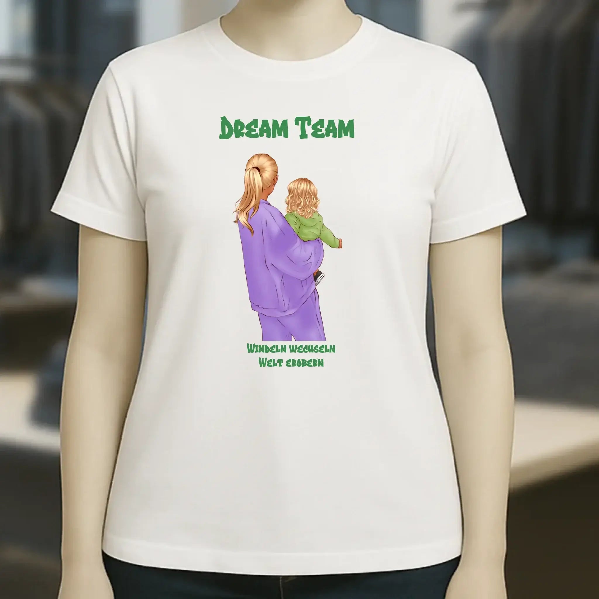 Mutter & Baby Designer personalisierbar - Ladies Premium T-Shirt XS-2XL aus Bio-Baumwolle für Damen