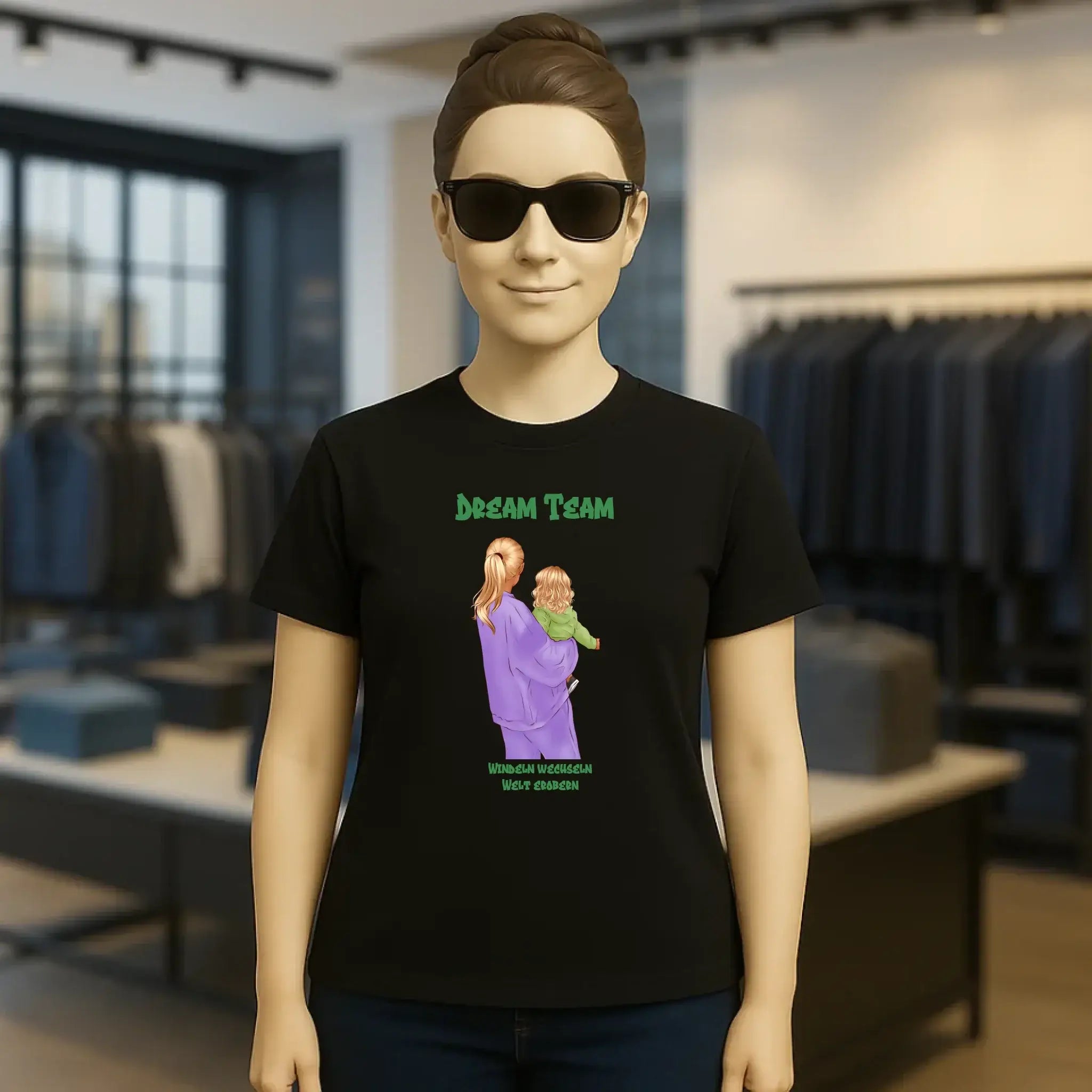 Mutter & Baby Designer personalisierbar - Ladies Premium T-Shirt XS-2XL aus Bio-Baumwolle für Damen