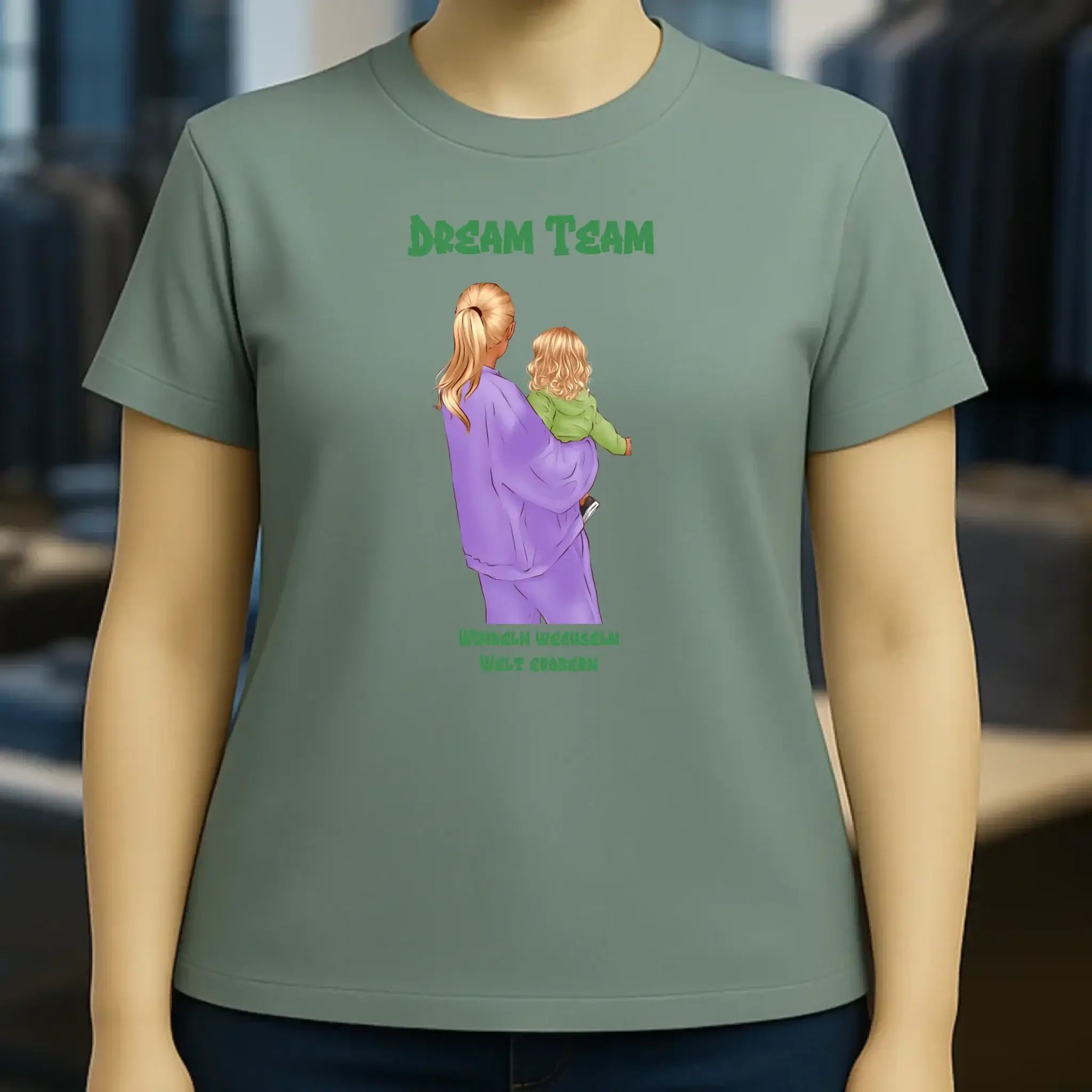 Mutter & Baby Designer personalisierbar - Ladies Premium T-Shirt XS-2XL aus Bio-Baumwolle für Damen