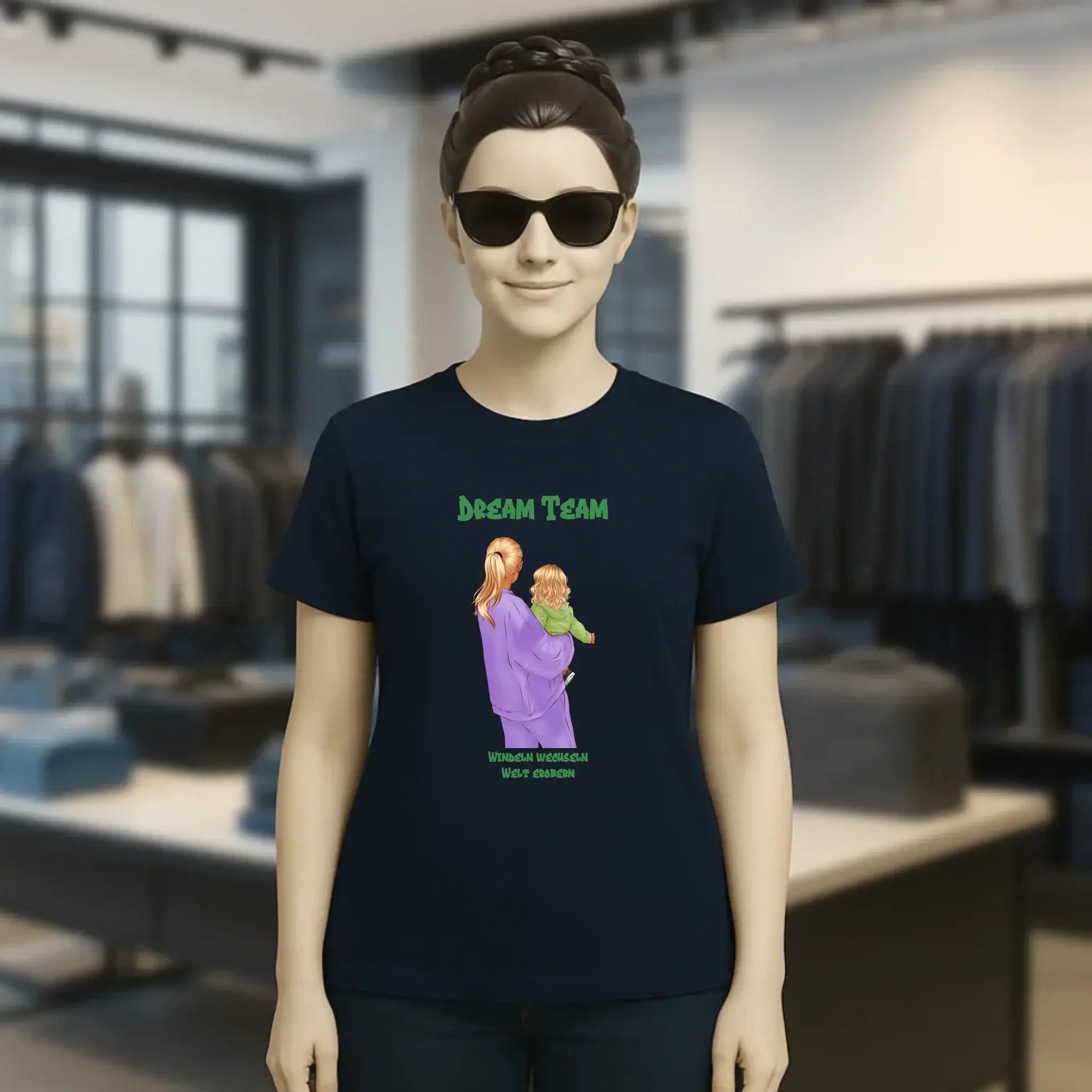 Mutter & Baby Designer personalisierbar - Ladies Premium T-Shirt XS-2XL aus Bio-Baumwolle für Damen