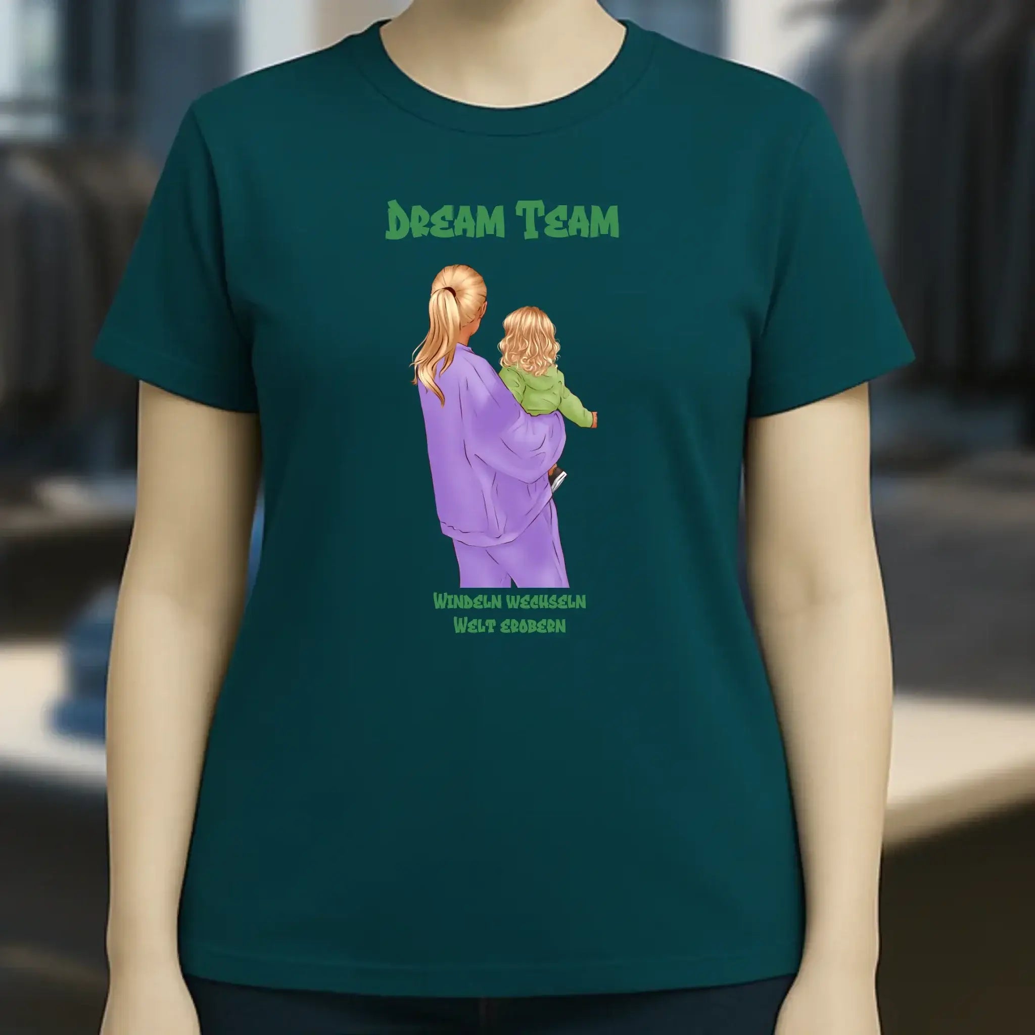 Mutter & Baby Designer personalisierbar - Ladies Premium T-Shirt XS-2XL aus Bio-Baumwolle für Damen