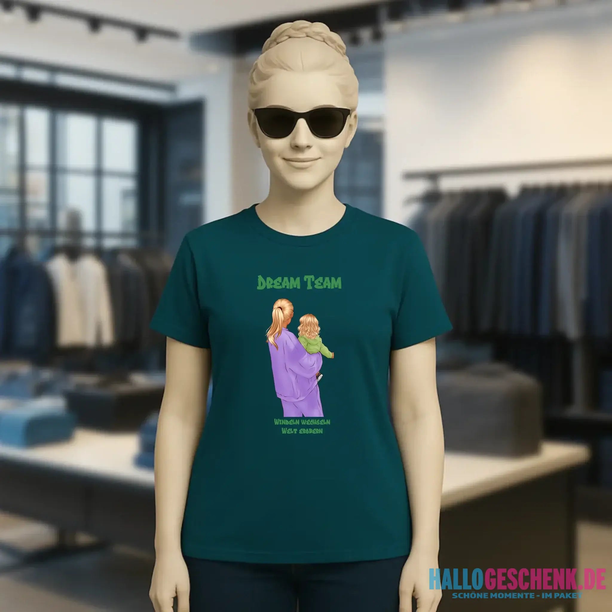 Mutter & Baby Designer personalisierbar - Ladies Premium T-Shirt XS-2XL aus Bio-Baumwolle für Damen