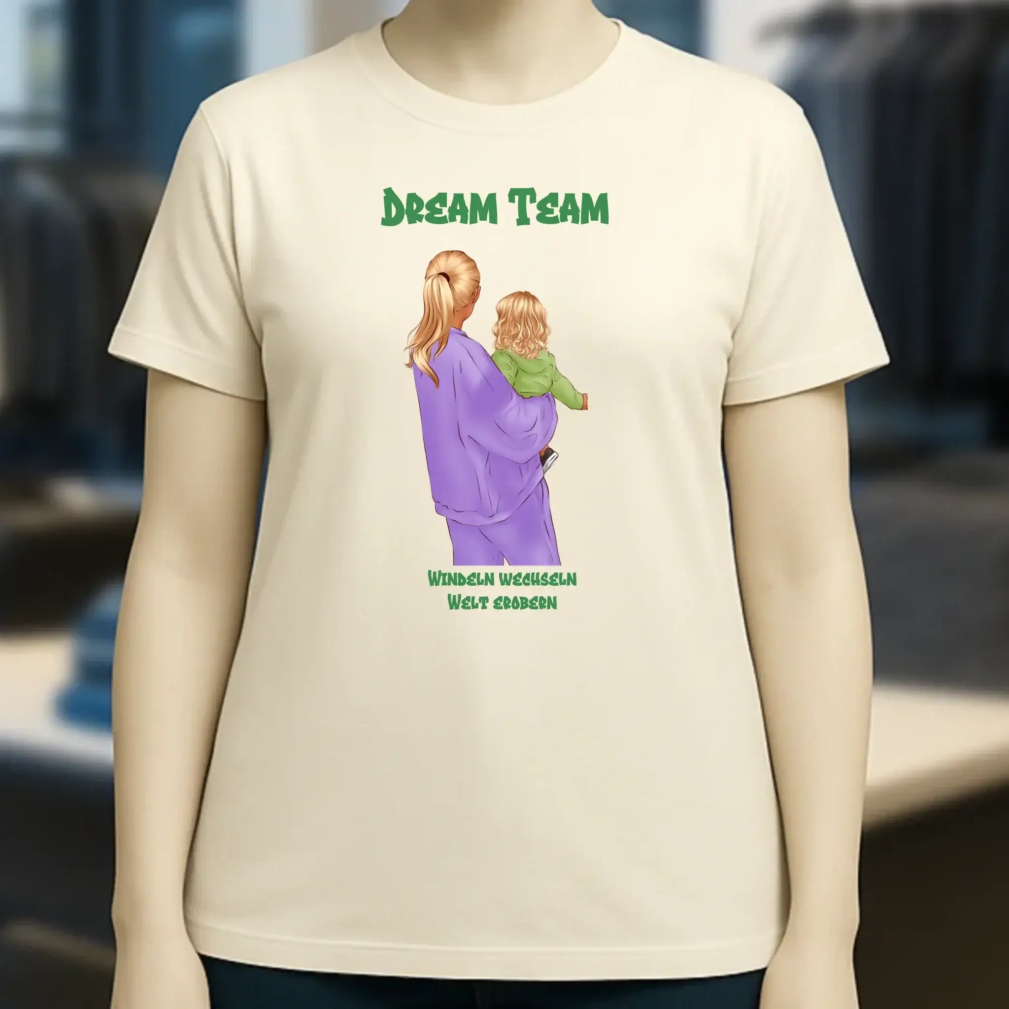 Mutter & Baby Designer personalisierbar - Ladies Premium T-Shirt XS-2XL aus Bio-Baumwolle für Damen