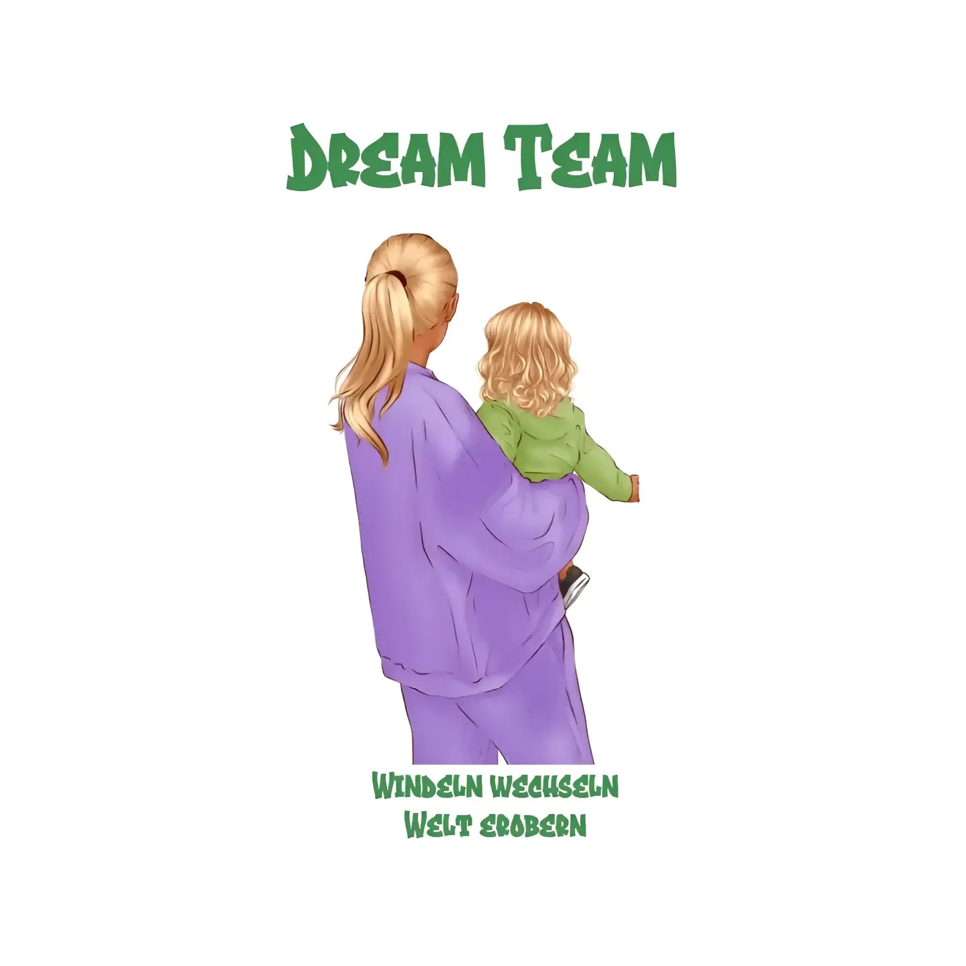 Mutter & Baby Designer personalisierbar: STICKER 20x20 cm (Aufkleber) - White / OneSize / ausgestanzter Sticker 20x20