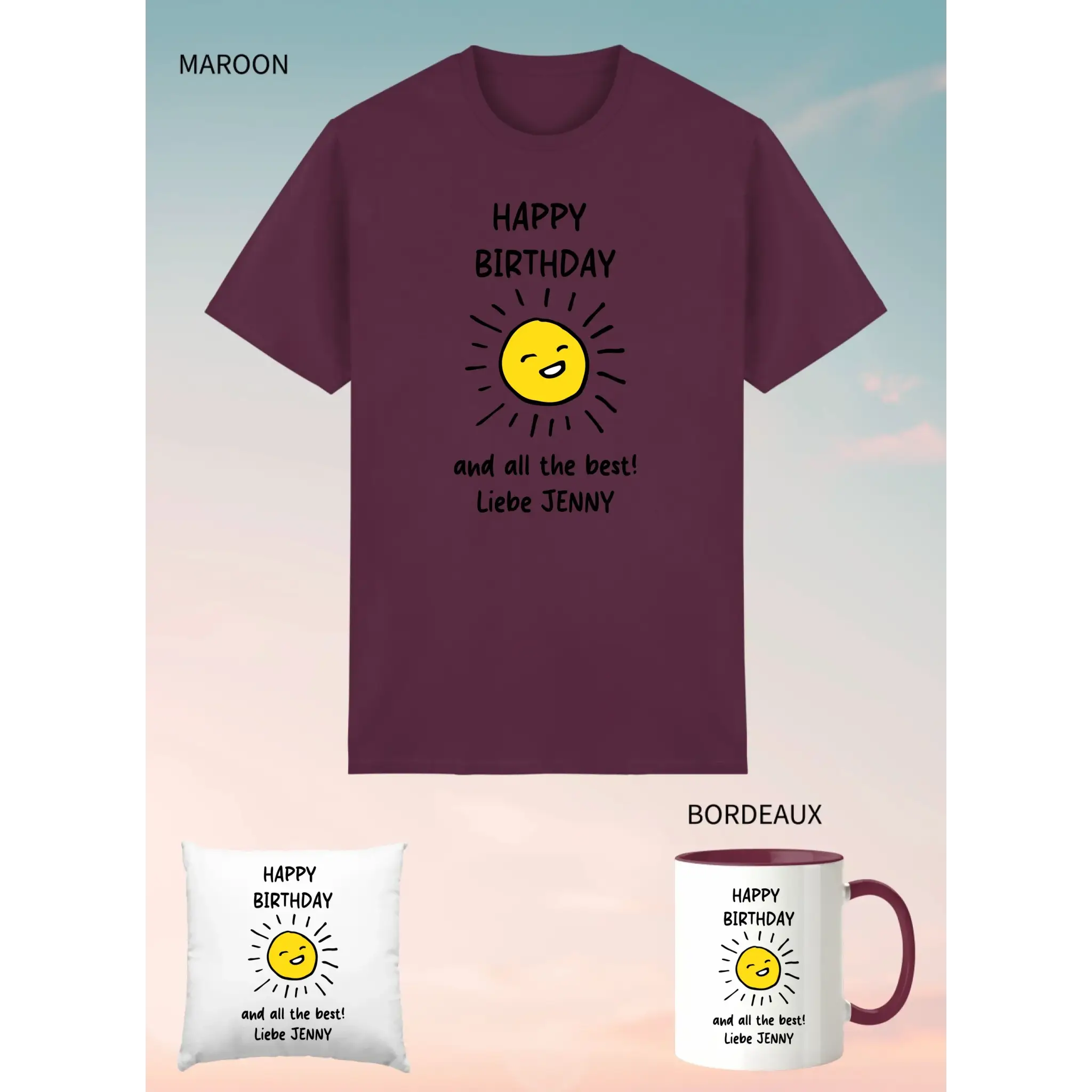 3er Geschenkset Maroon